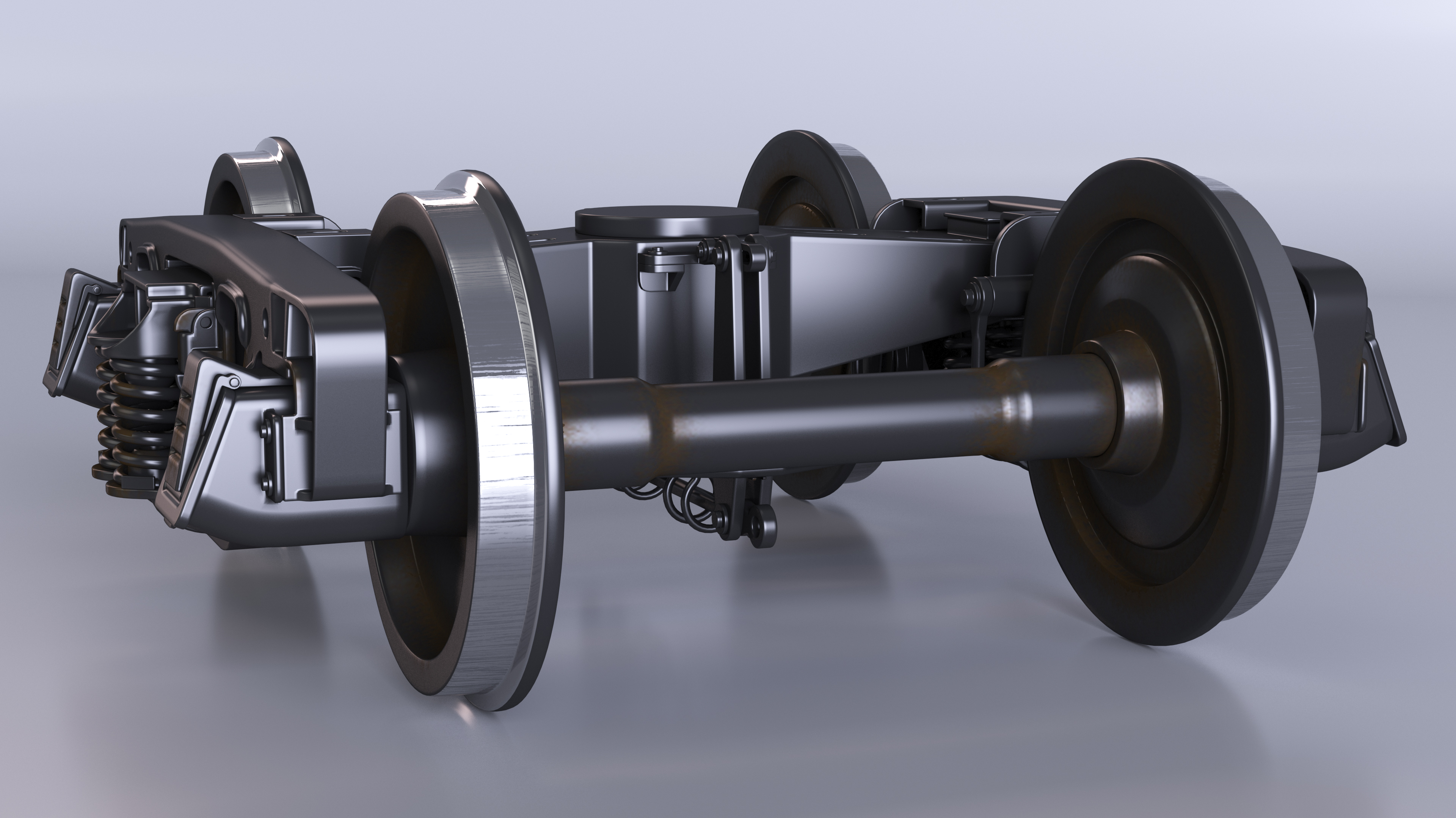 3D model Train Wheel Undercarriage