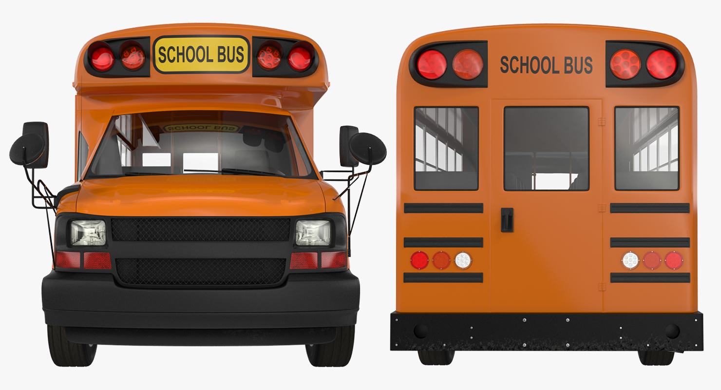 3D Small School Bus