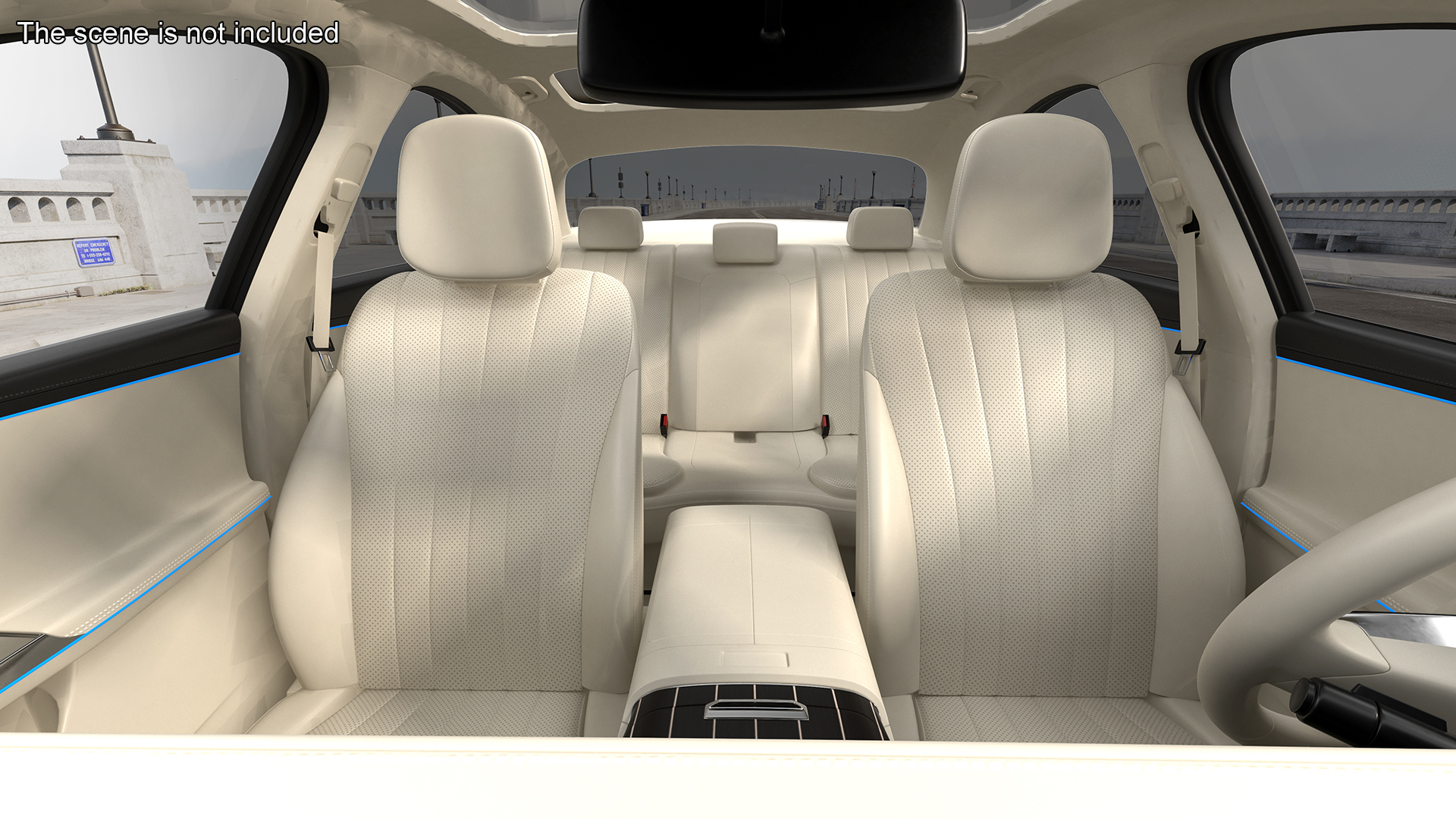 3D New E-Class Mercedes 2023 White Rigged model