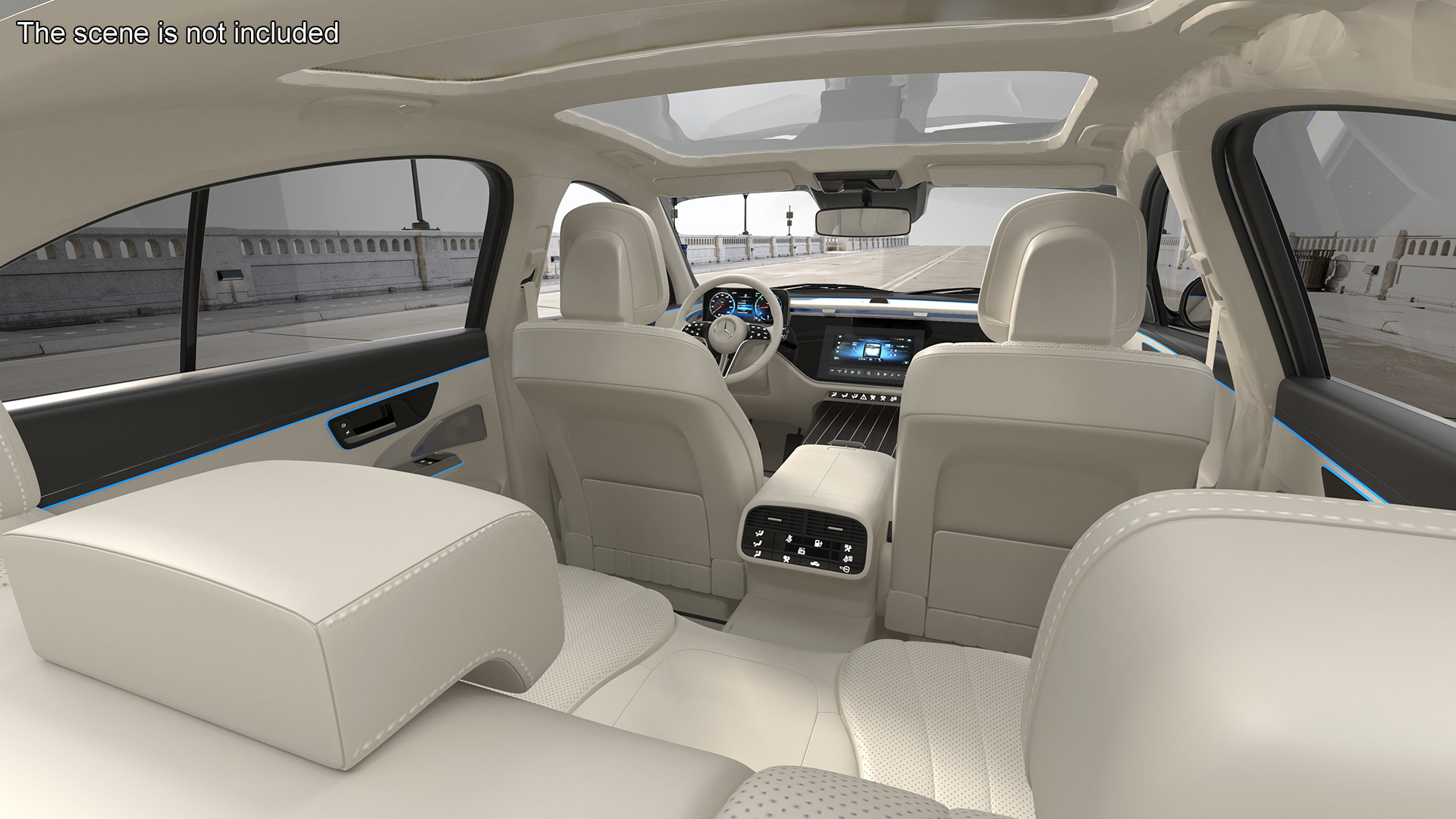 3D New E-Class Mercedes 2023 White Rigged model