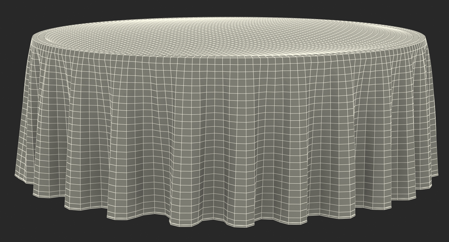 3D Round TableCloth 2 model