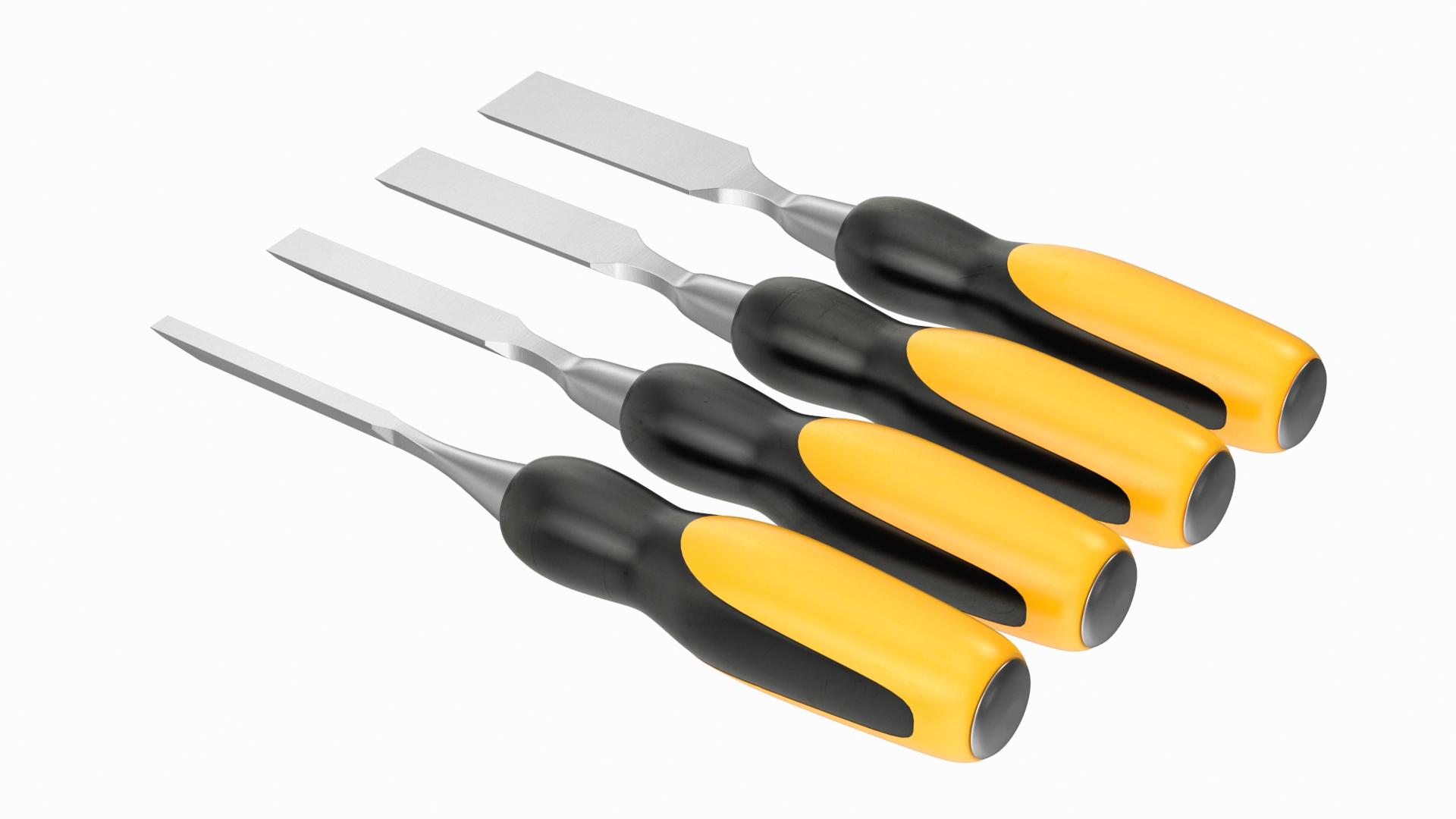 3D Wood Chisel Set 4 piece model