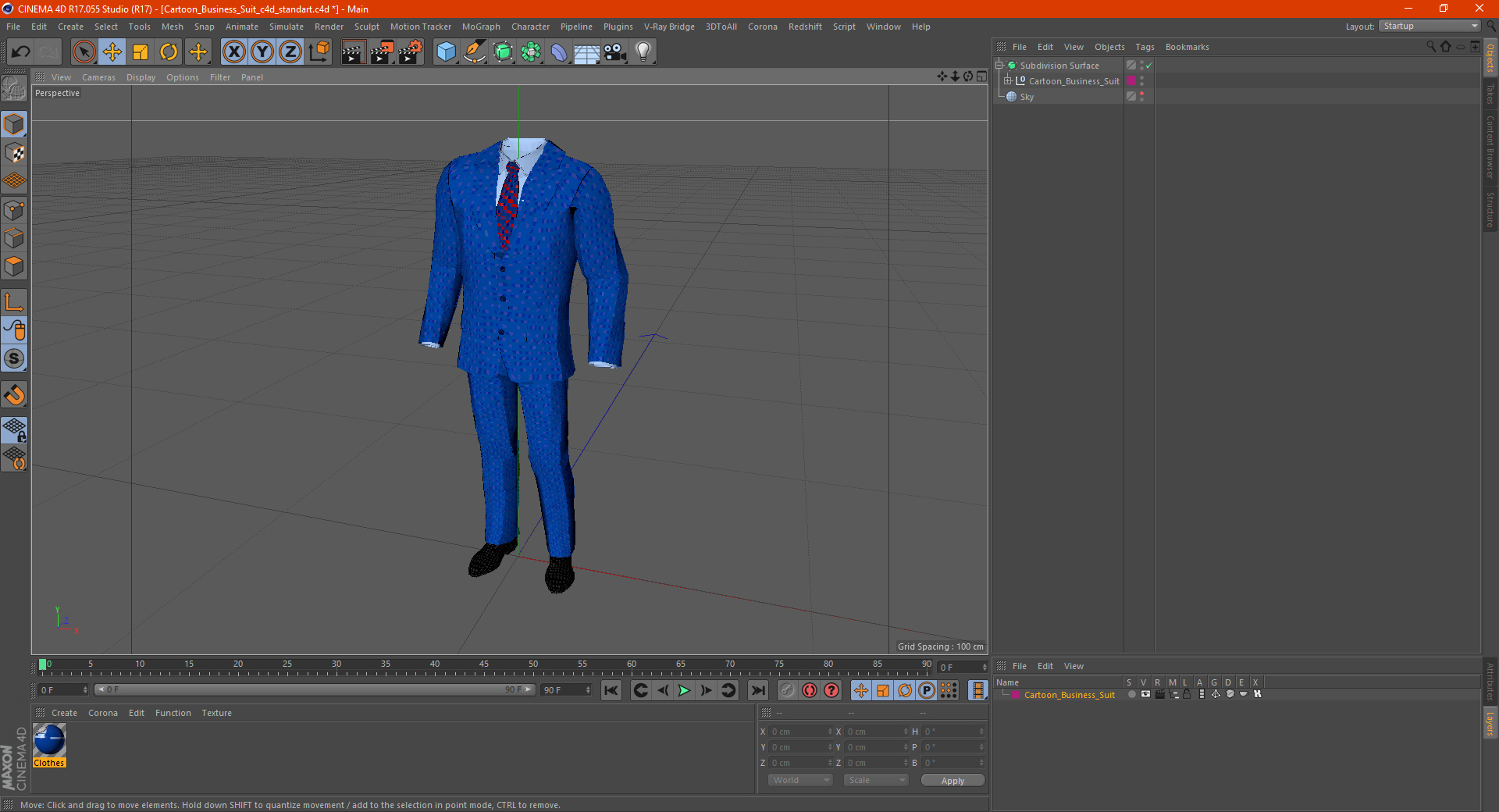 3D Cartoon Business Suit