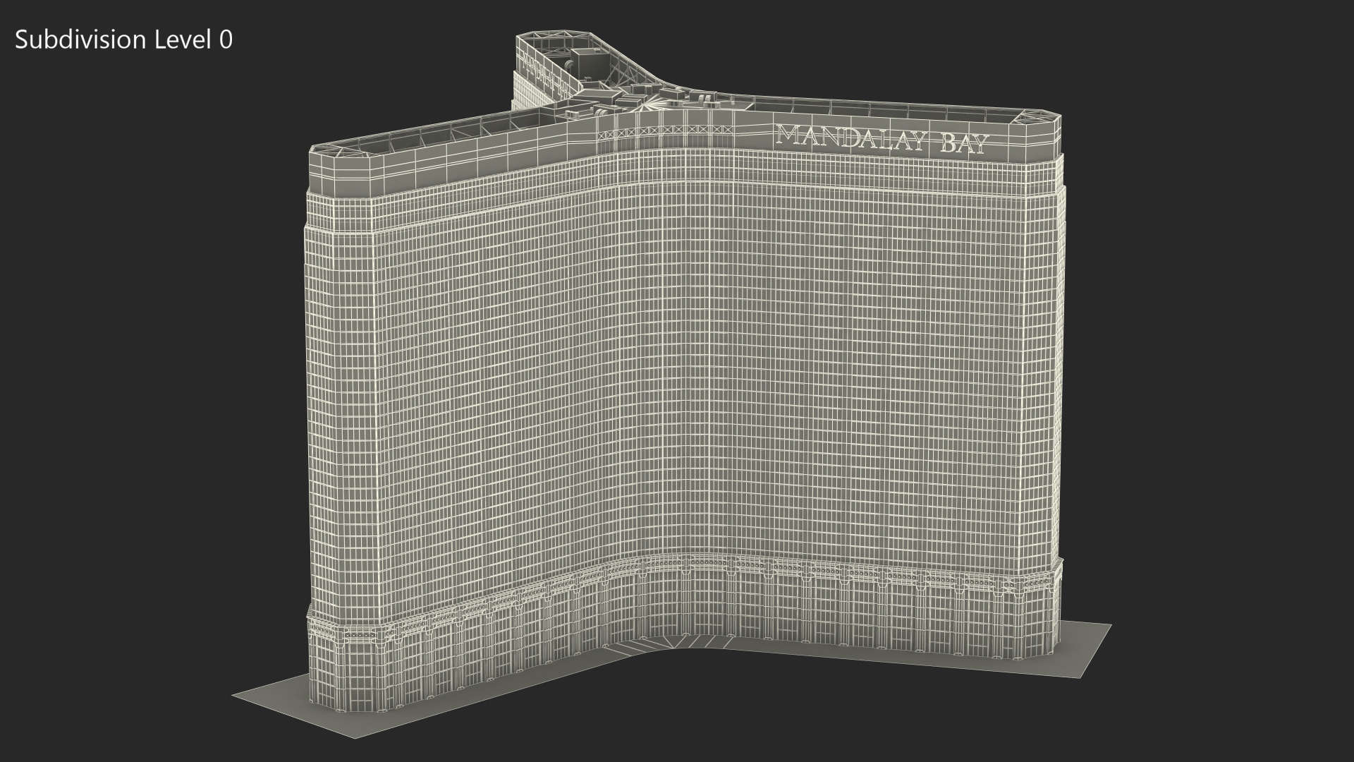 3D Mandalay Bay Night Glow model