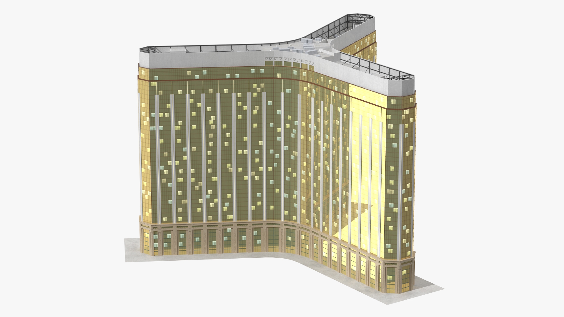 3D Mandalay Bay Night Glow model