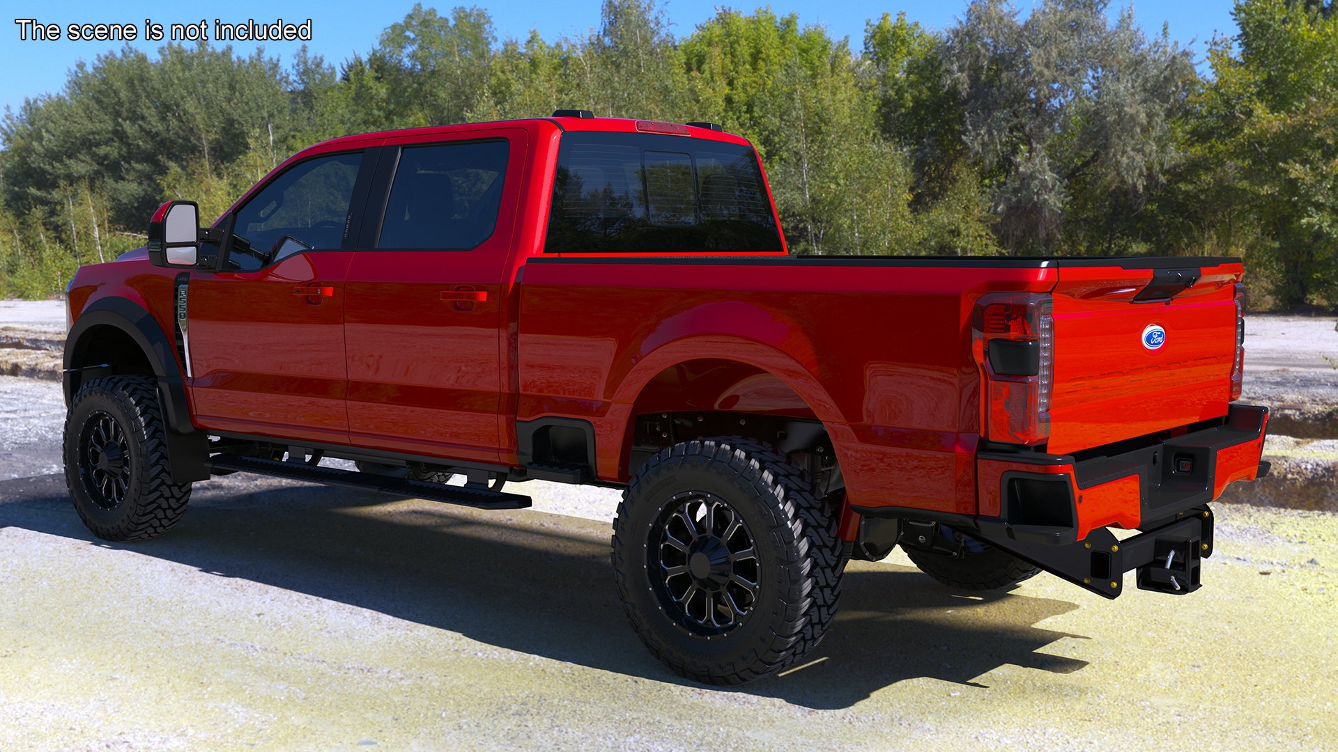 Ford Super Duty F-550 2023 Lift Kit Red 3D model