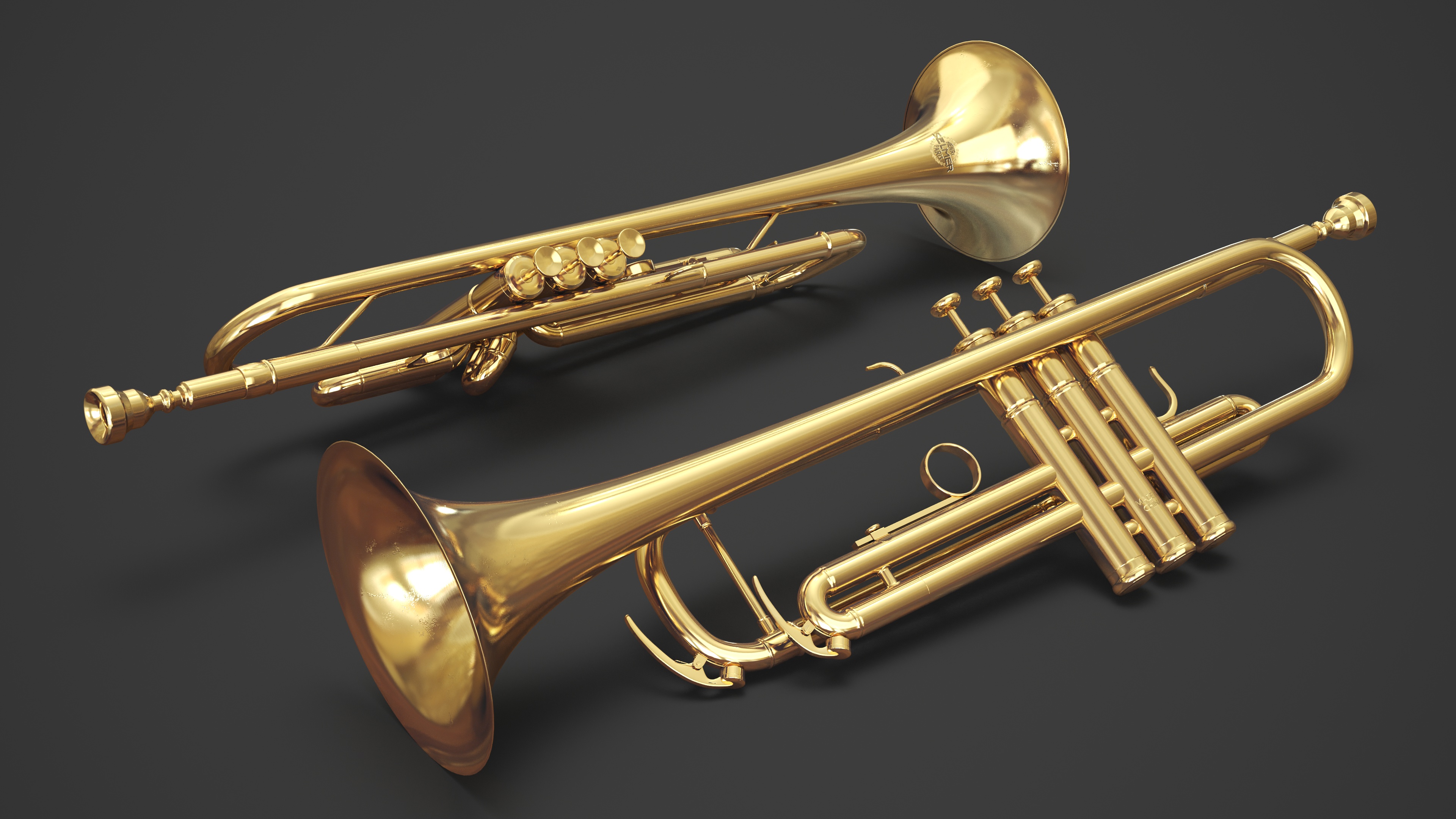 3D Classic Trumpet Instrument