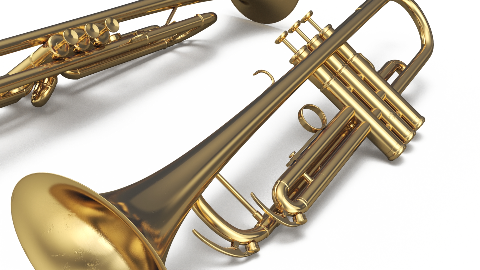 3D Classic Trumpet Instrument