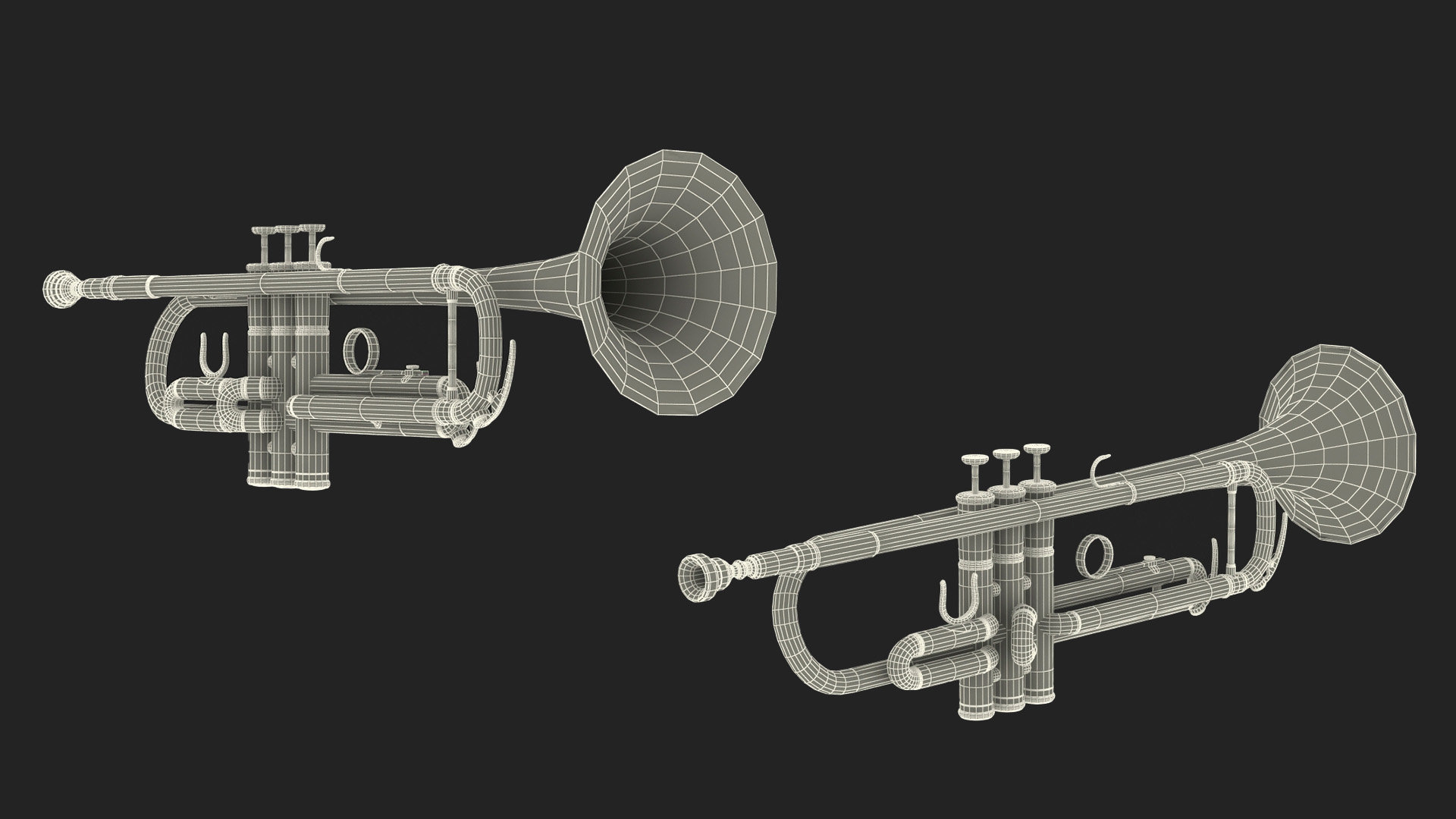 3D Classic Trumpet Instrument