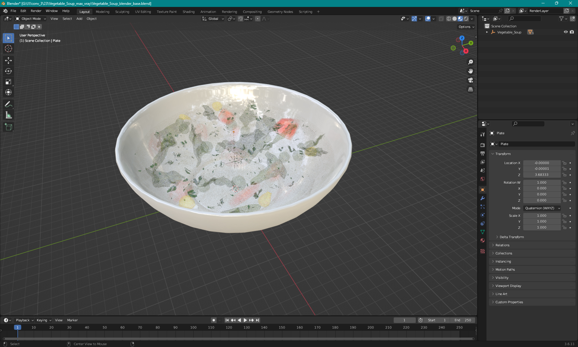 Vegetable Soup 3D model