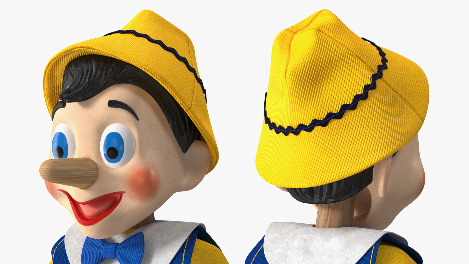 3D Pinnochio Wooden Doll Toy Rigged for Cinema 4D