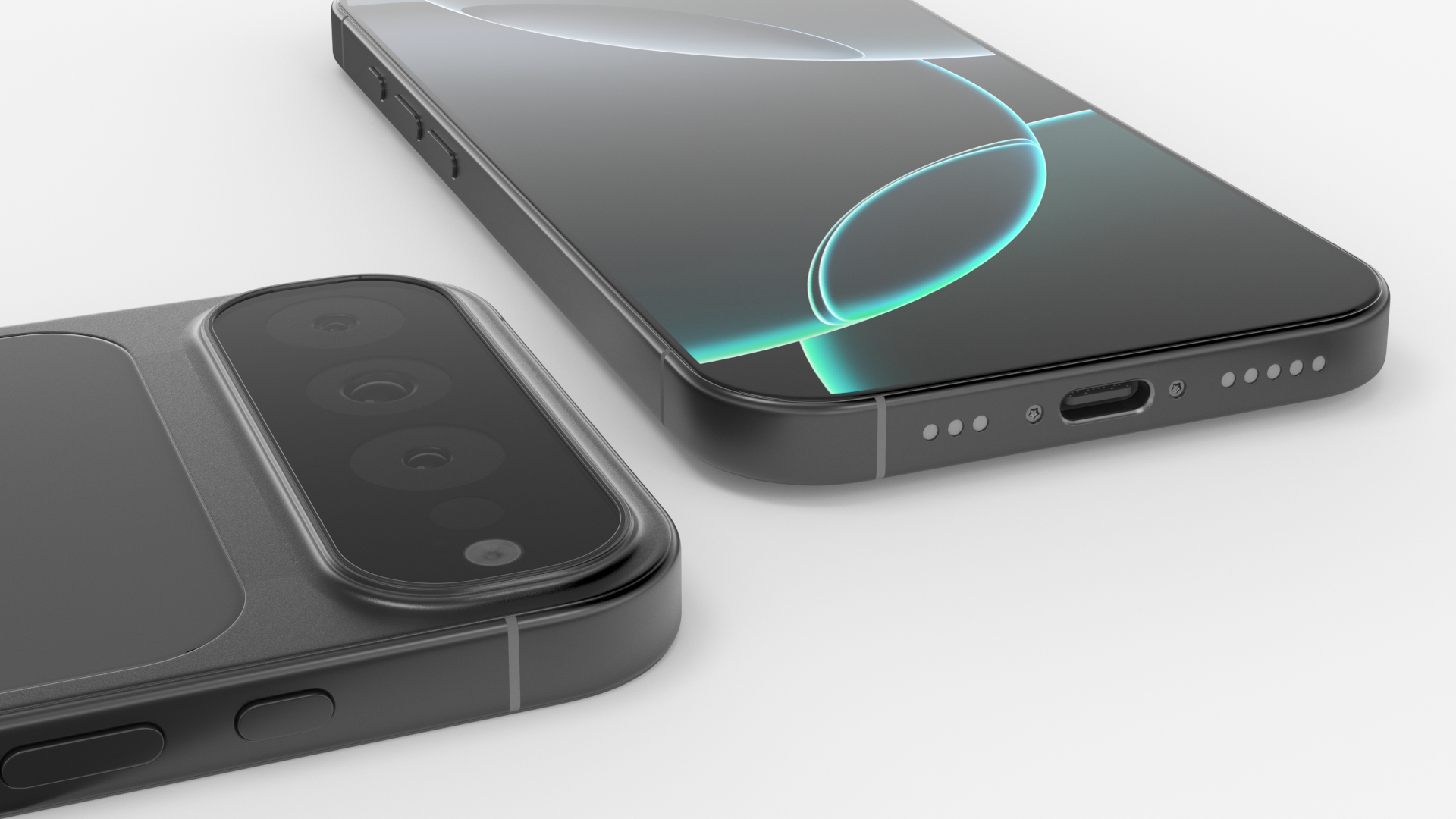 Concept Smartphone with Triple Camera Grey 3D