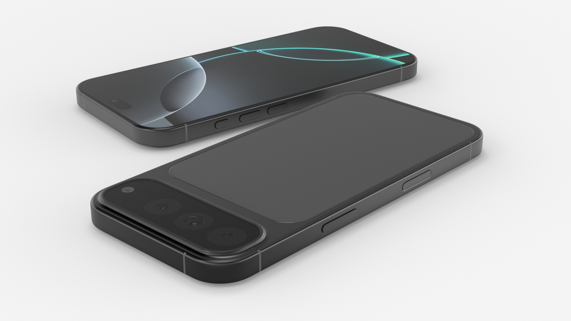 Concept Smartphone with Triple Camera Grey 3D