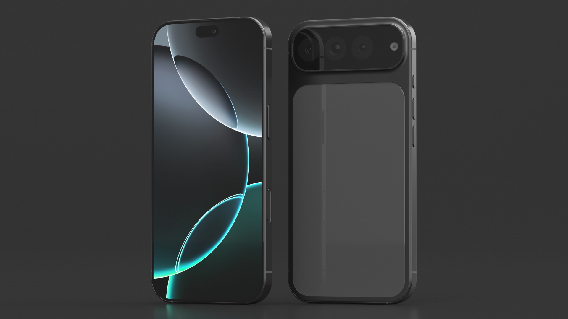 Concept Smartphone with Triple Camera Grey 3D