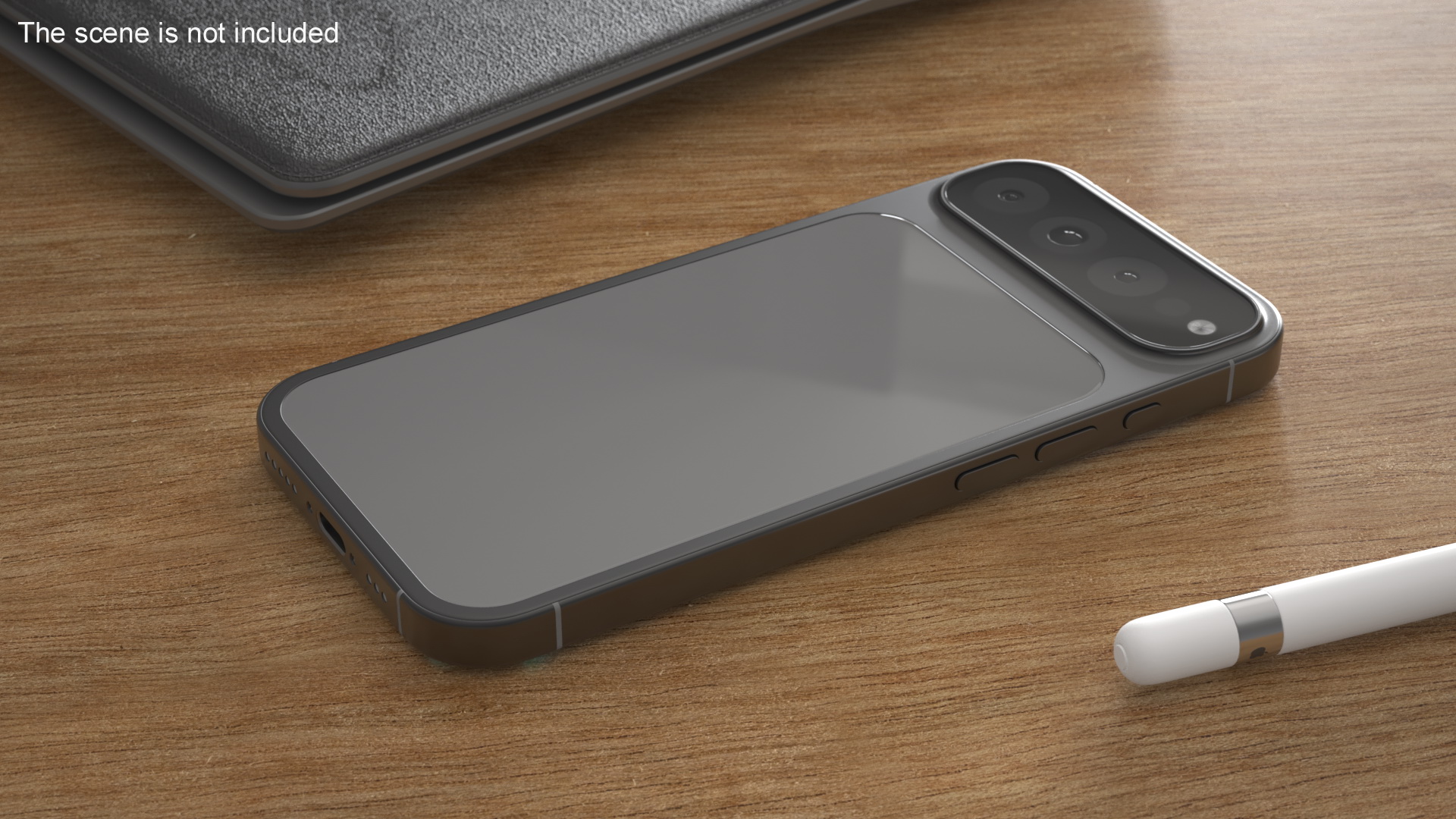 Concept Smartphone with Triple Camera Grey 3D