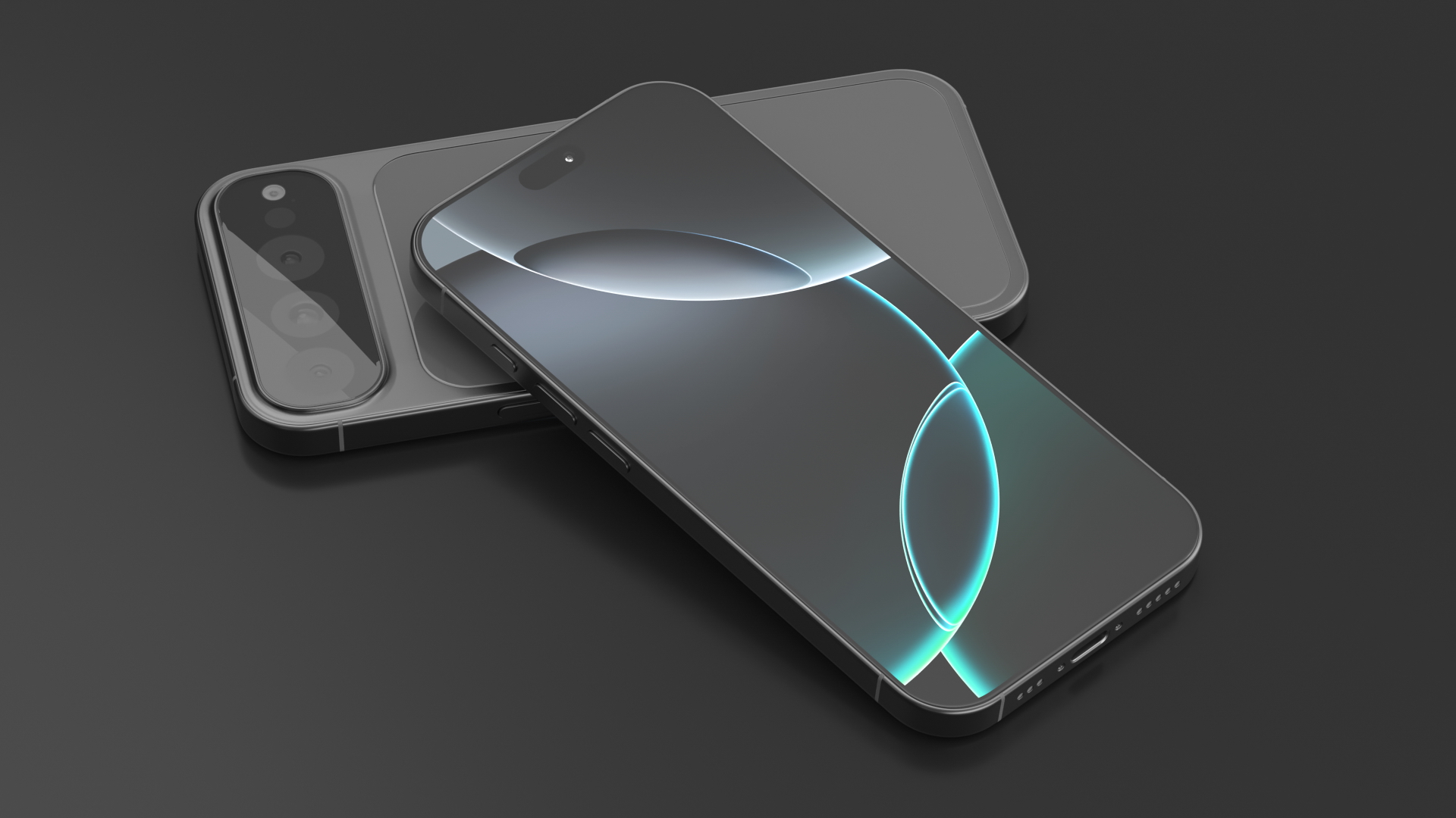 Concept Smartphone with Triple Camera Grey 3D