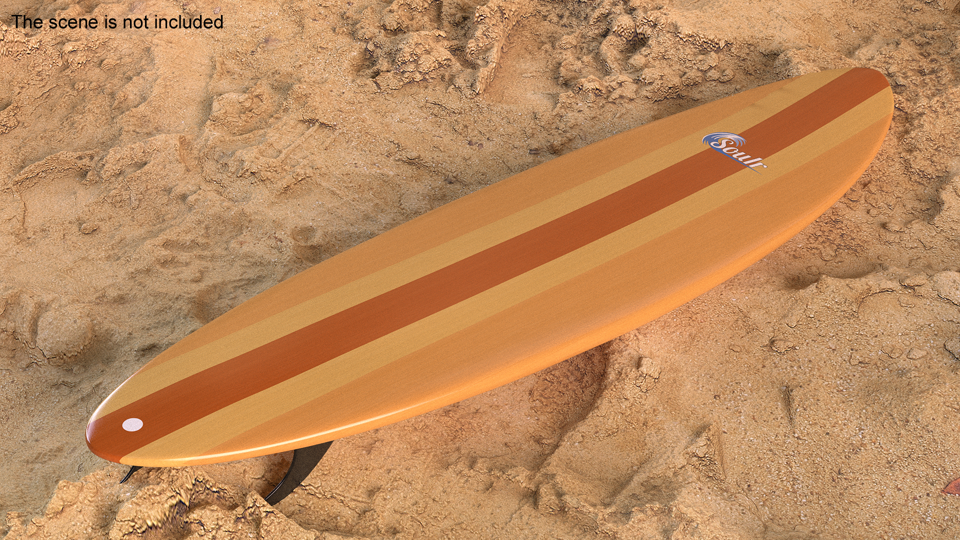 3D model Hybrid Funboard Surfboard