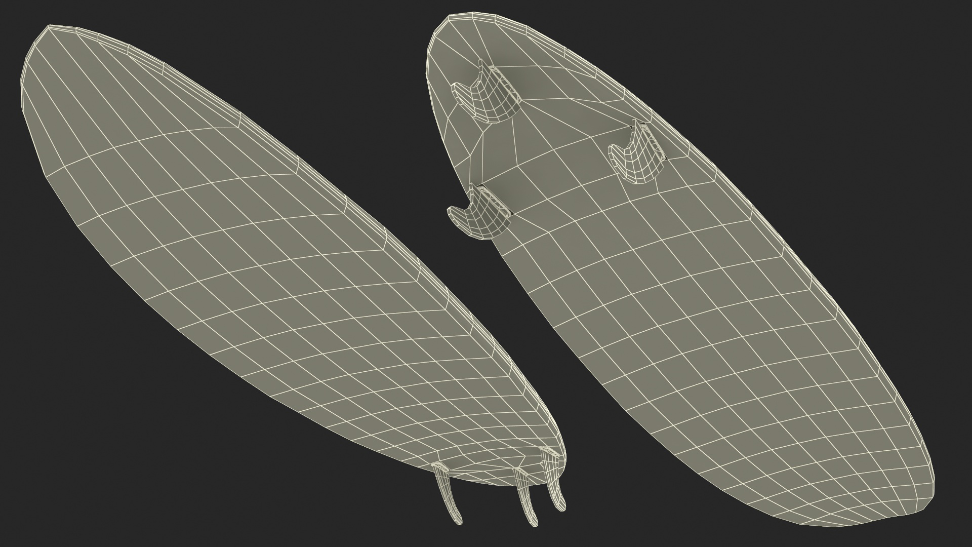 3D model Hybrid Funboard Surfboard