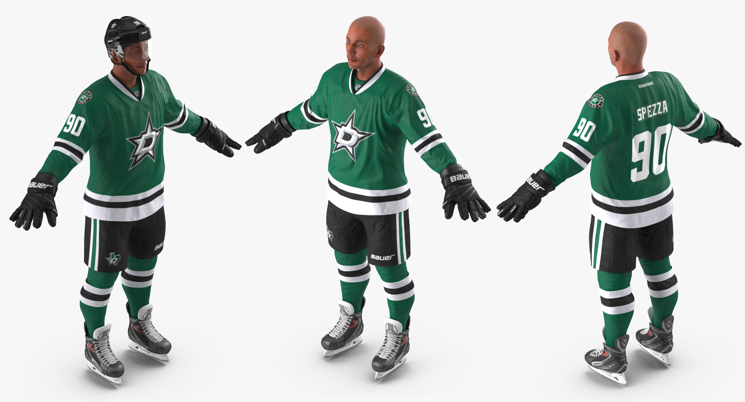 3D Hockey Player Dallas Stars