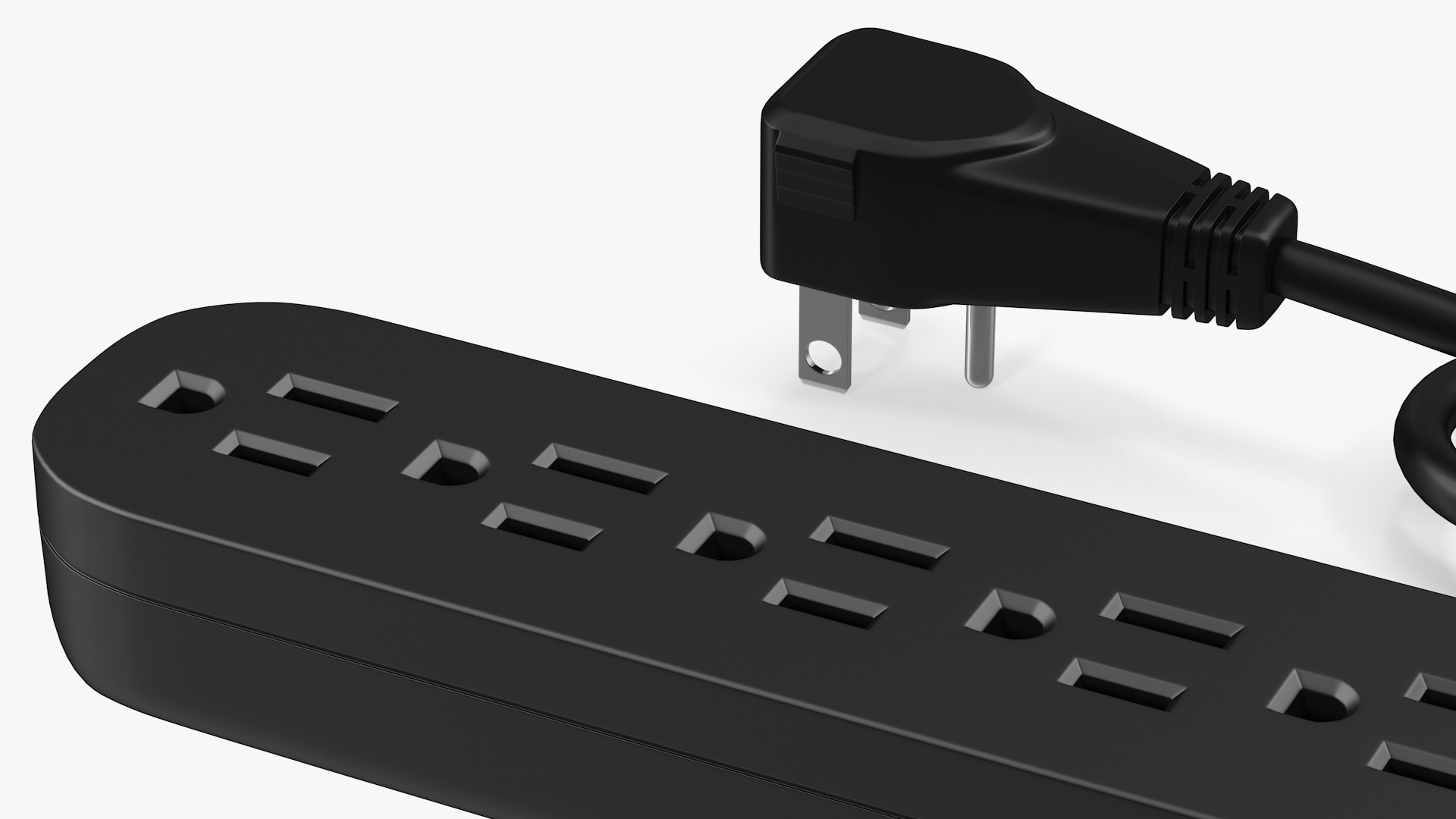 Power Strip 6 US Sockets 3D model