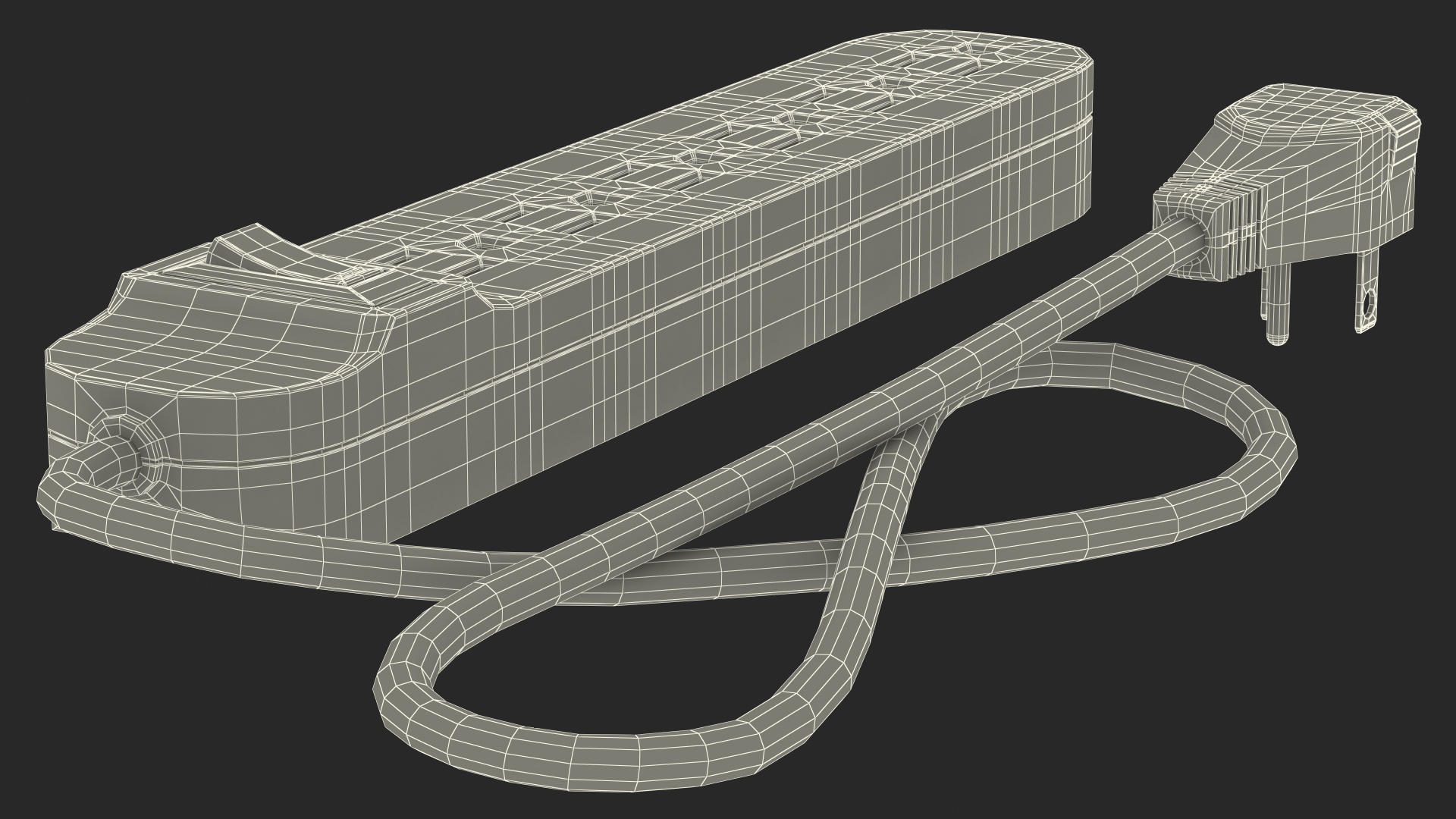 Power Strip 6 US Sockets 3D model