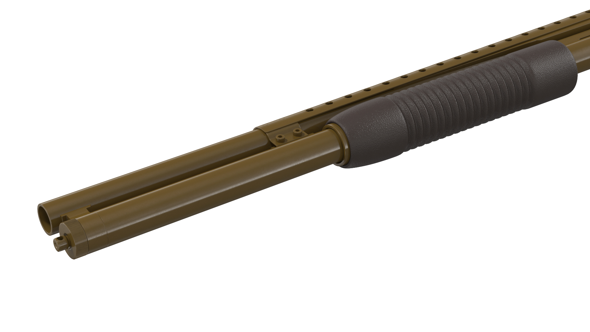 3D model Green Pump Action Shotgun