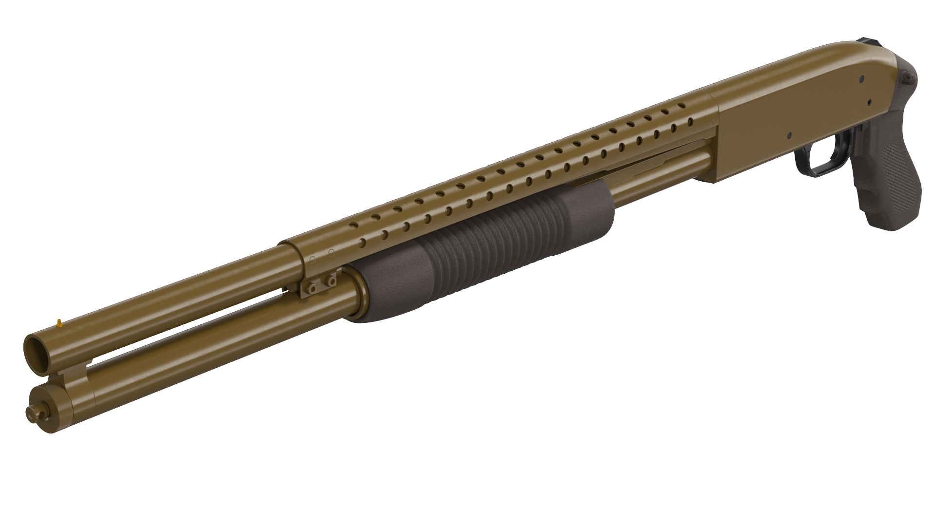 3D model Green Pump Action Shotgun