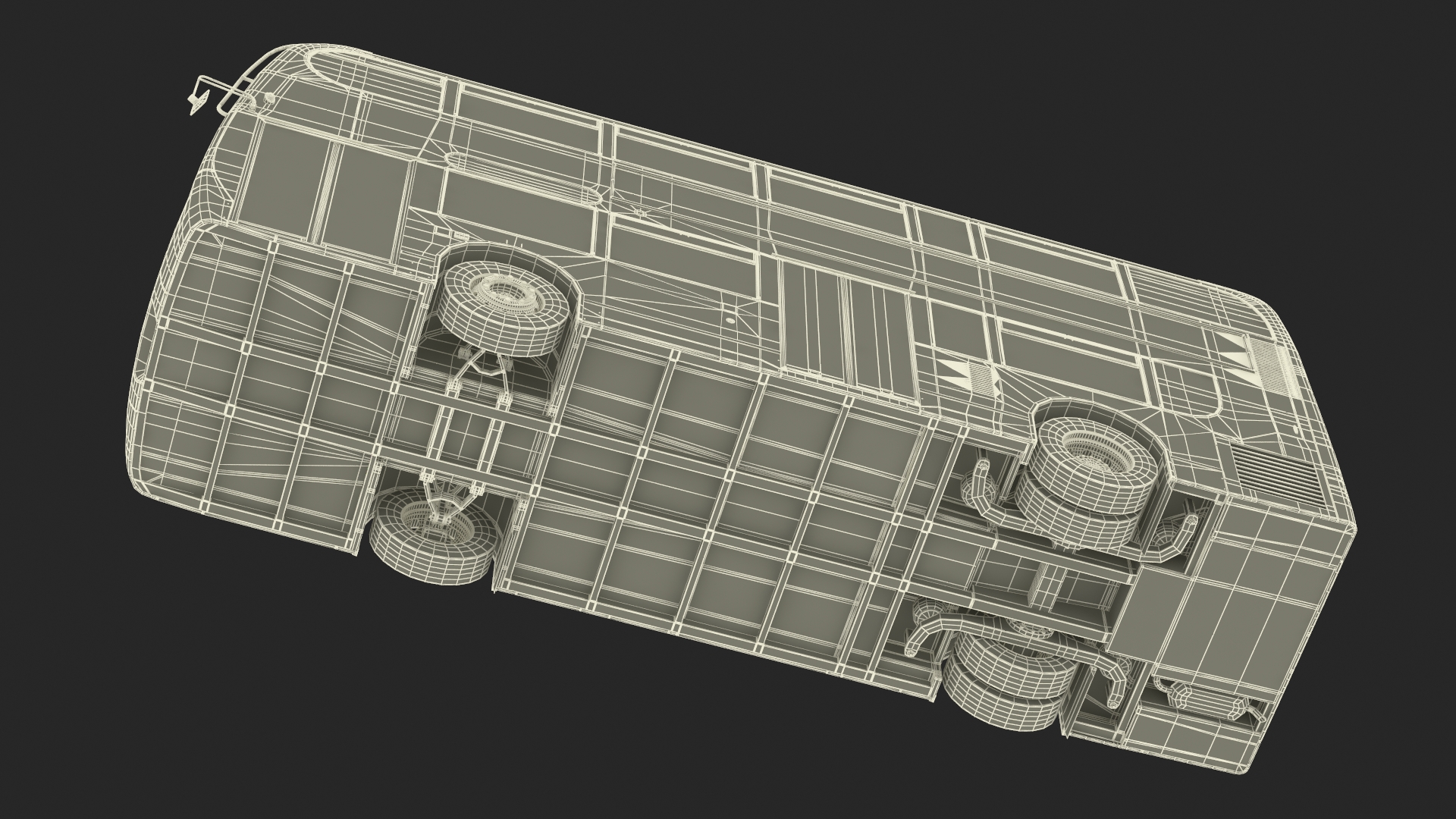 3D Enviro400 Double Decker Bus Simple Interior model