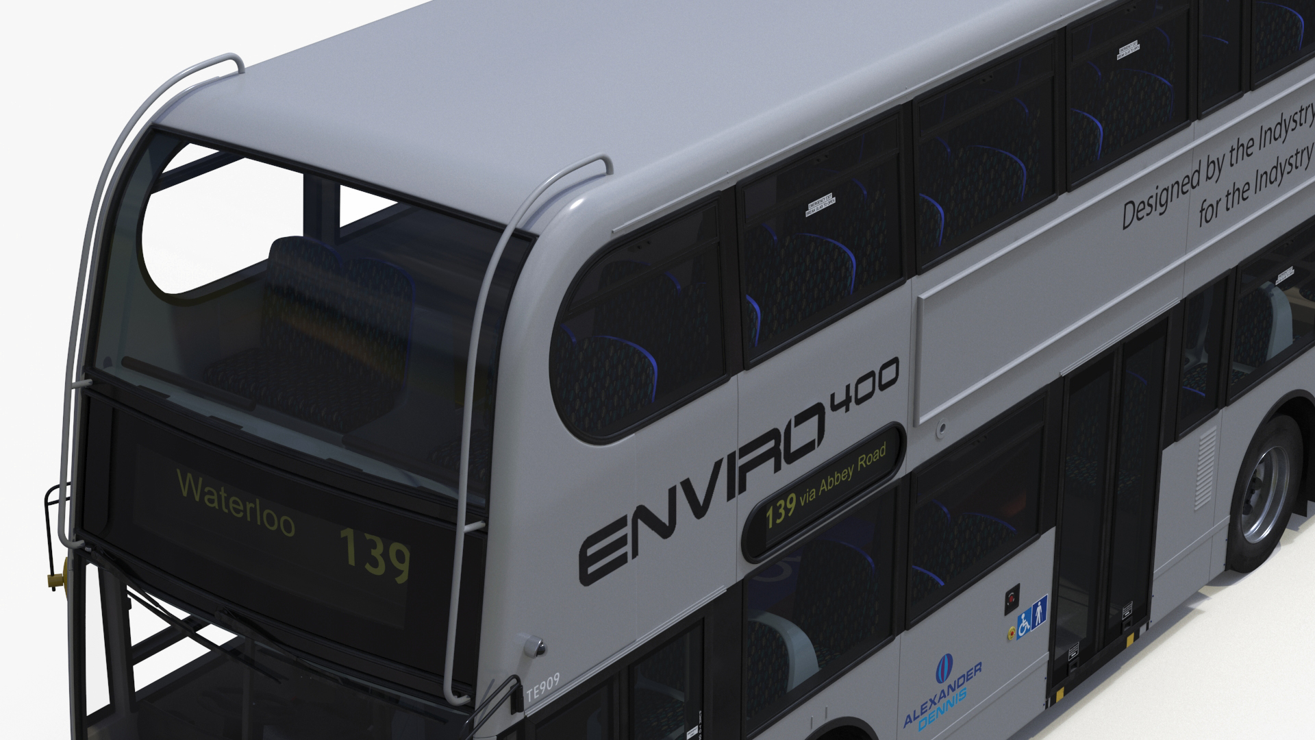 3D Enviro400 Double Decker Bus Simple Interior model