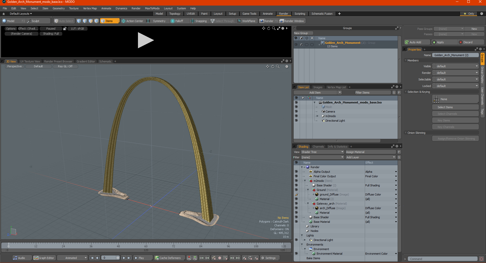 3D model Golden Arch Monument