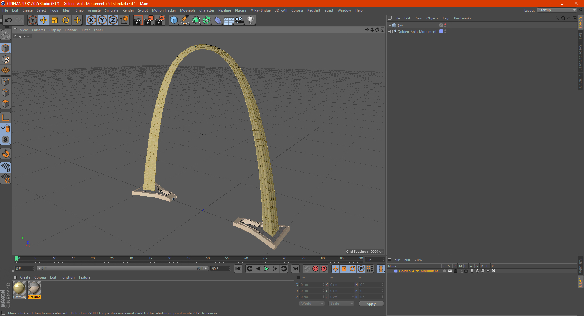 3D model Golden Arch Monument