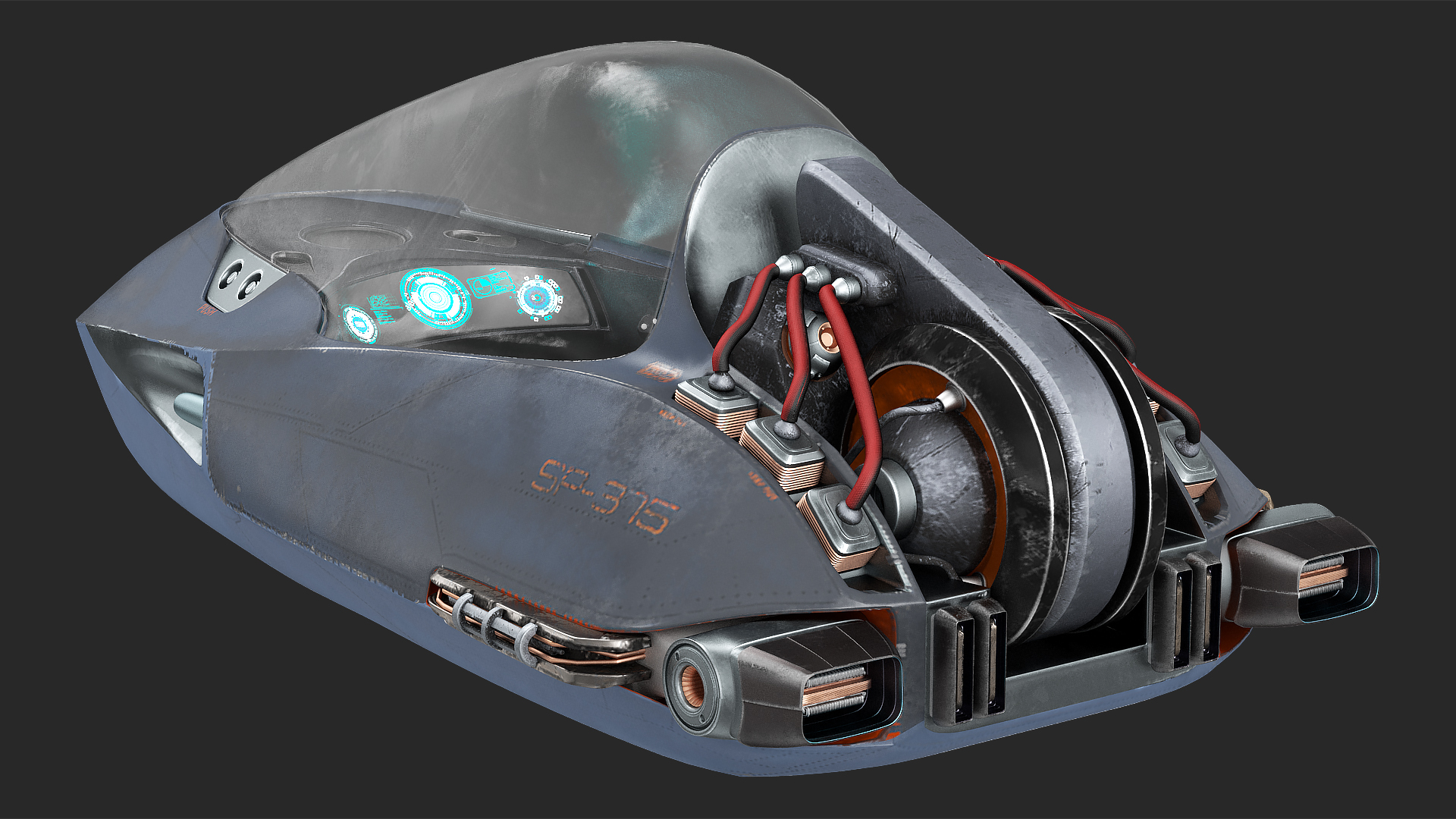 3D model Sci Fi Dropship