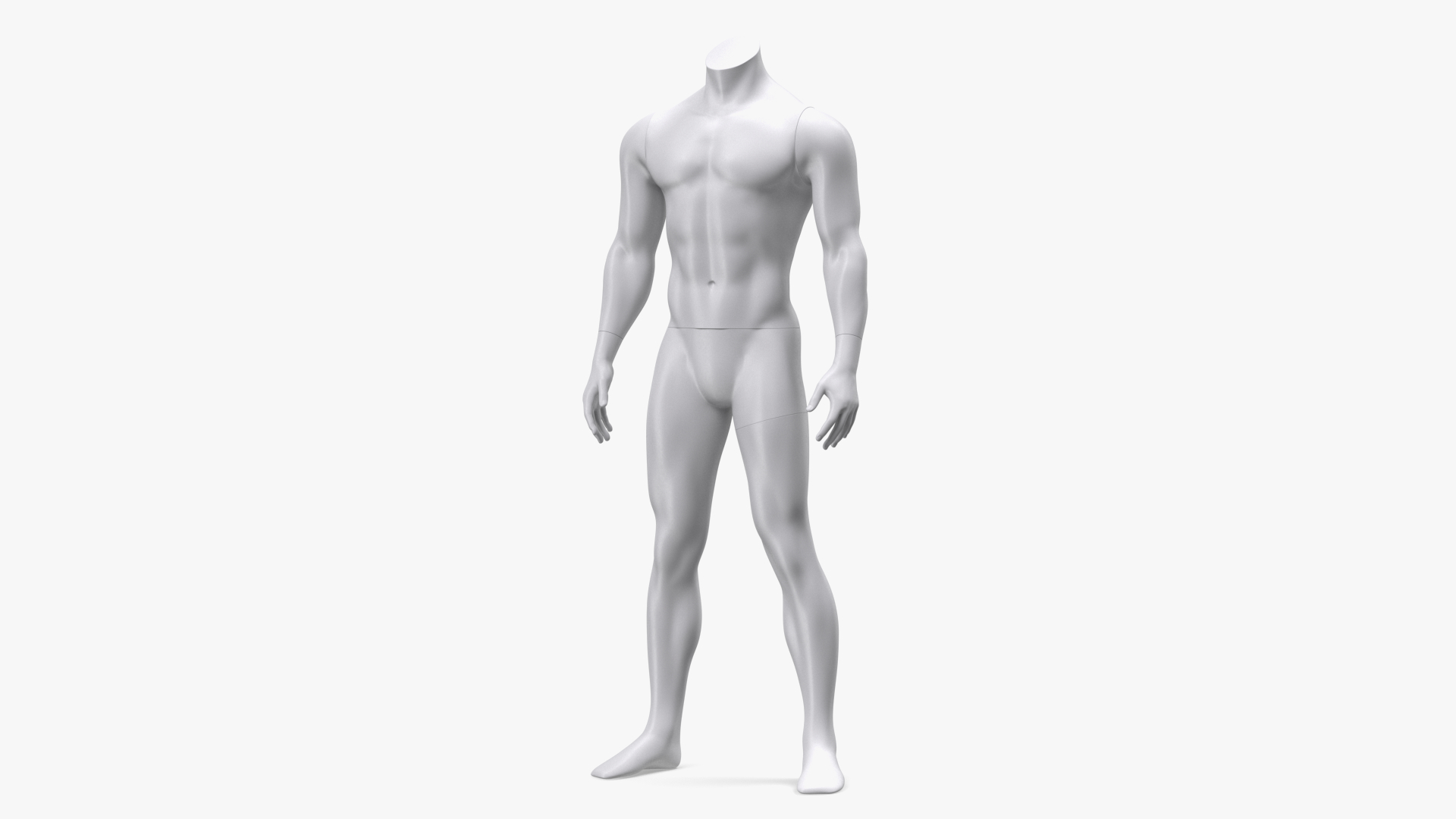 White Male Sports Mannequin 3D