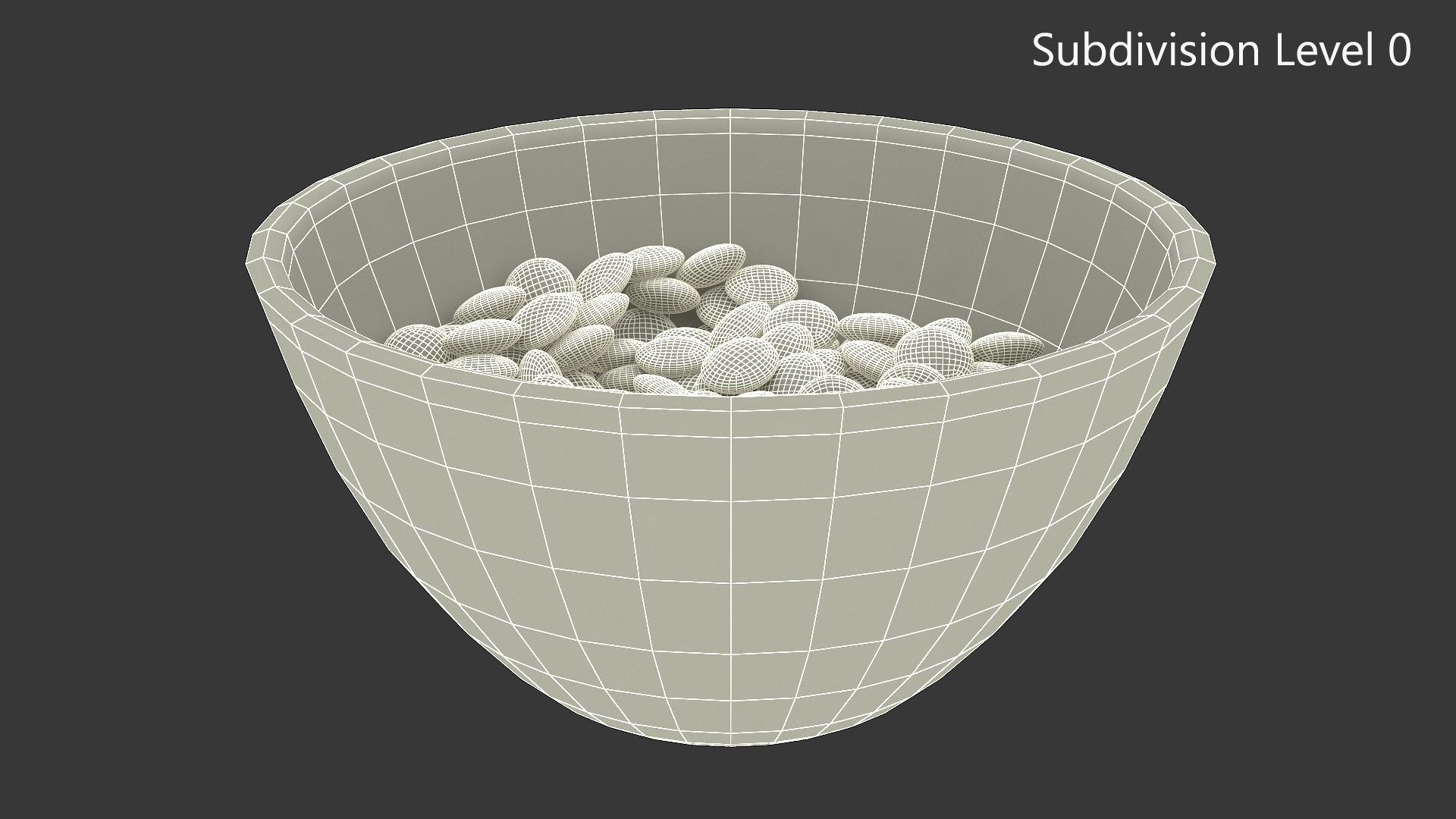 M and Ms Candies in Bowl 3D model