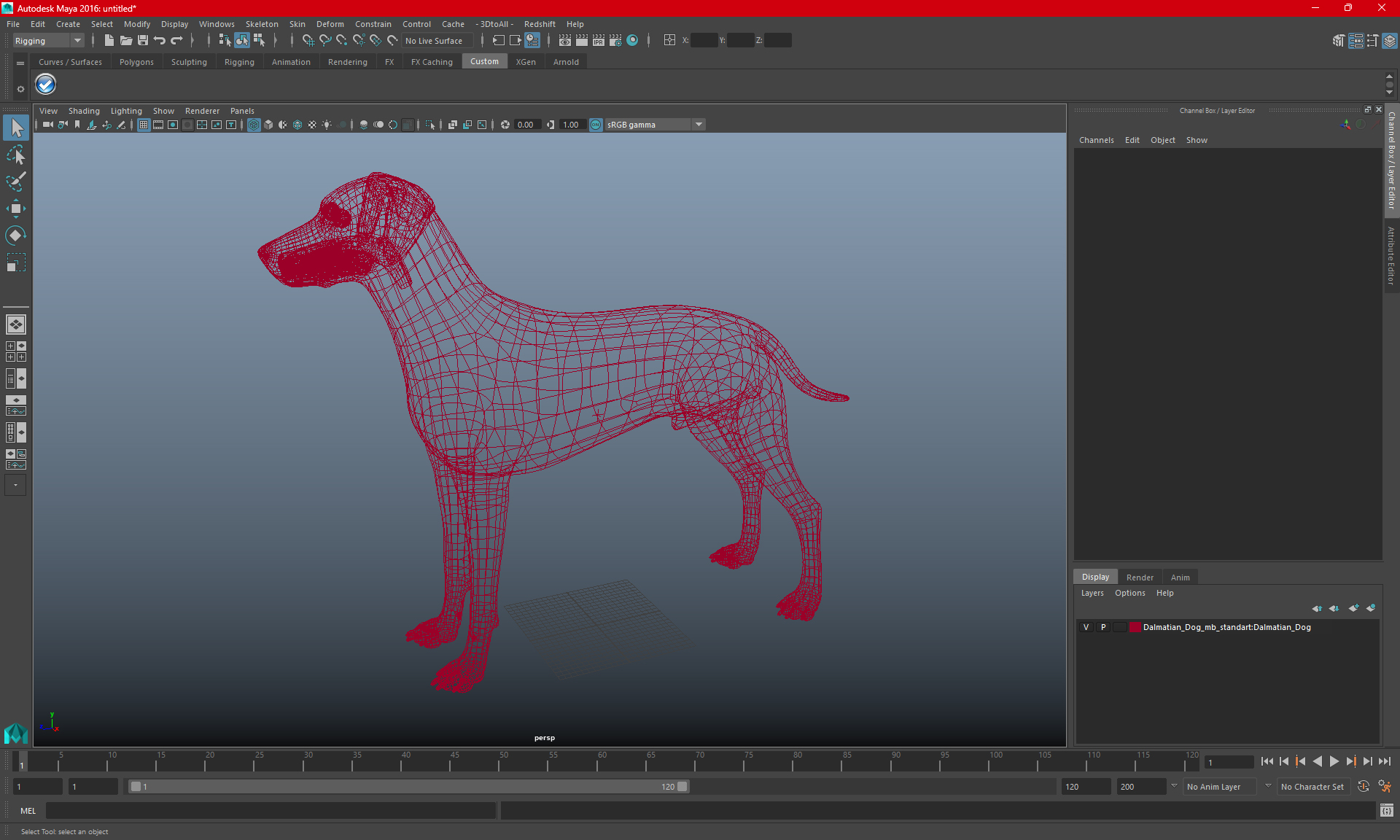 3D Dalmatian Dog model