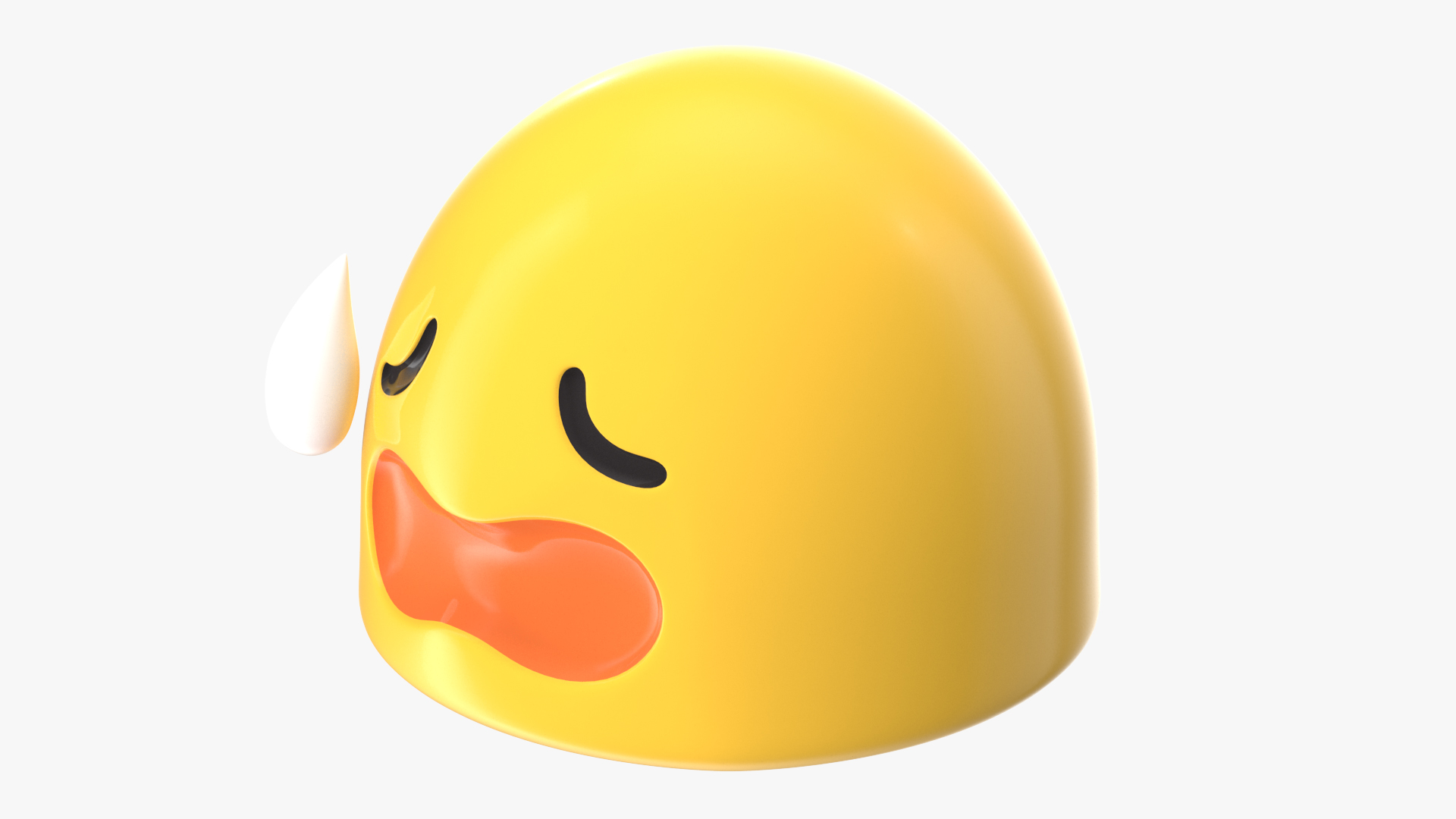 Tired Face Android Emoji 3D model