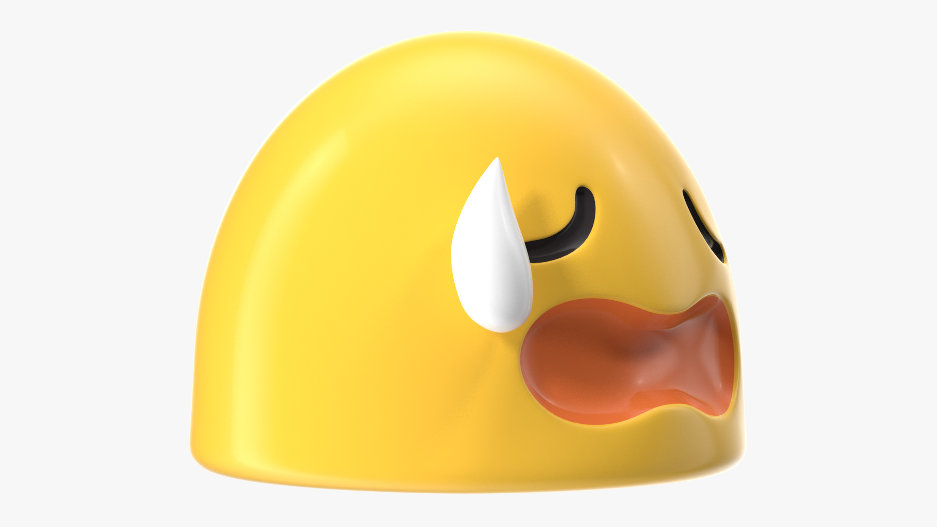 Tired Face Android Emoji 3D model