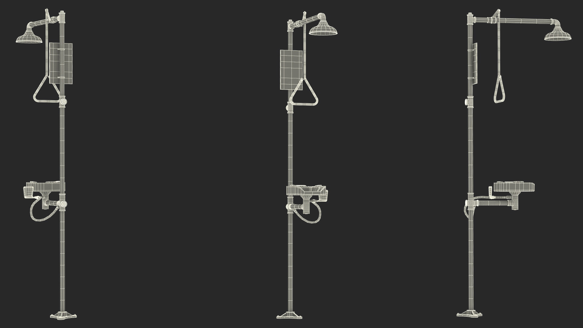 Emergency Speakman Shower Station Green 3D model