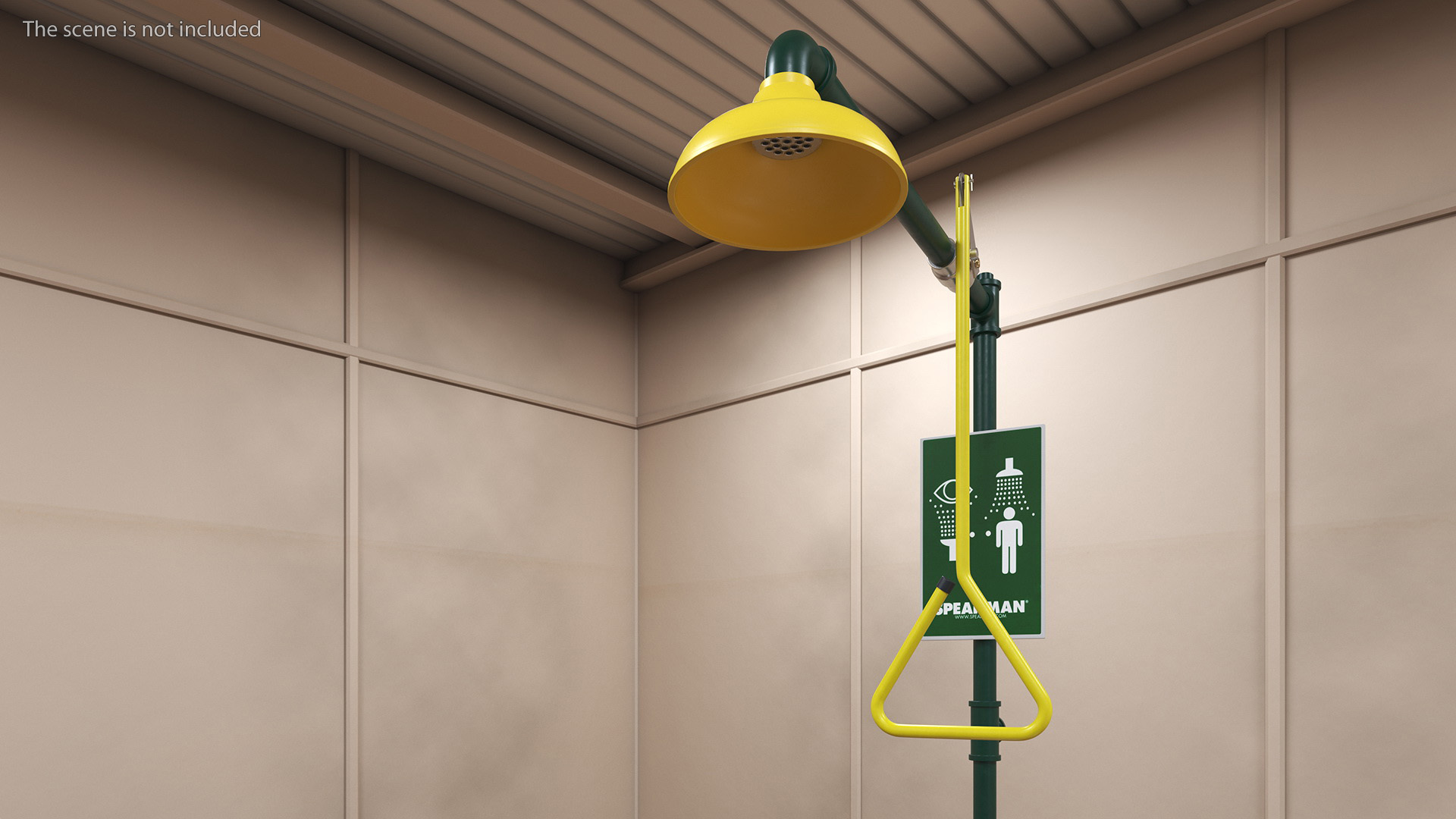 Emergency Speakman Shower Station Green 3D model