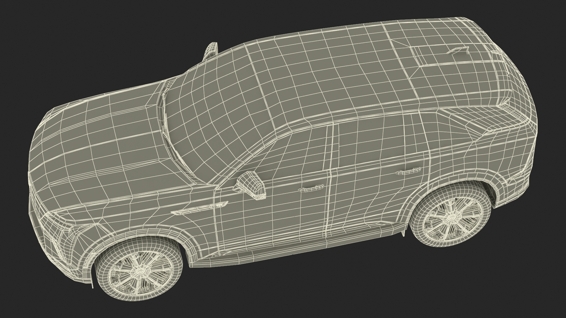 Cadillac Escalade IQ 2025 Summit White Rigged for Maya 3D model