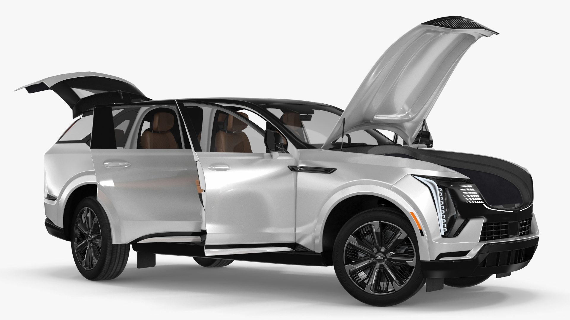 Cadillac Escalade IQ 2025 Summit White Rigged for Maya 3D model