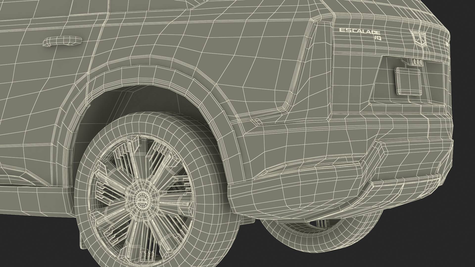 Cadillac Escalade IQ 2025 Summit White Rigged for Maya 3D model