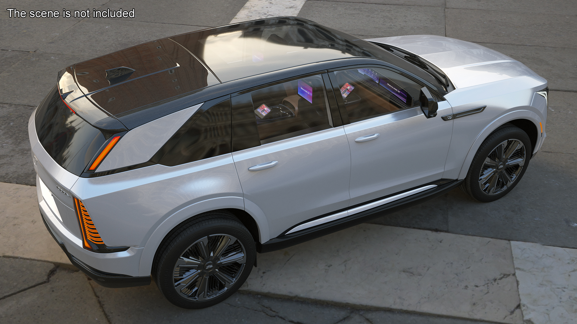 Cadillac Escalade IQ 2025 Summit White Rigged for Maya 3D model