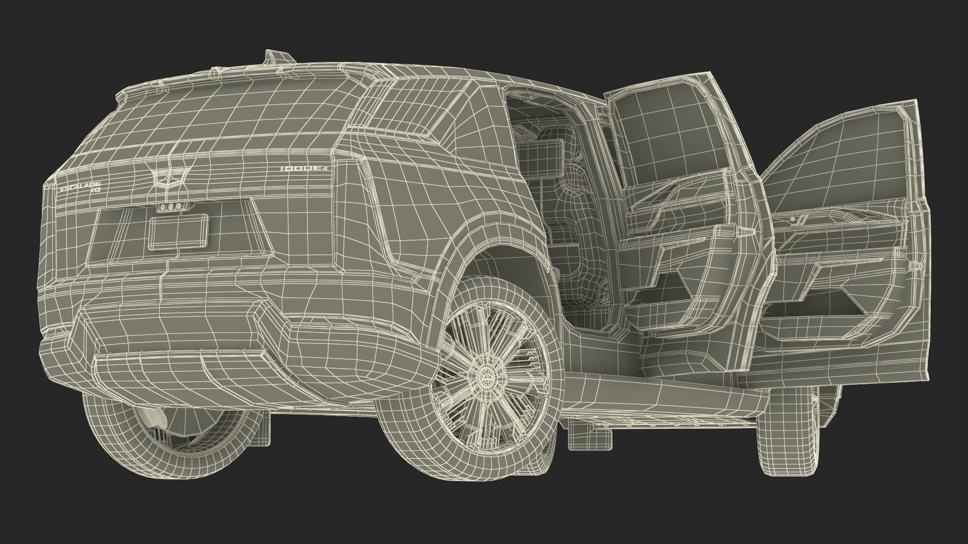 3D model Cadillac Escalade IQ 2025 Summit White Rigged