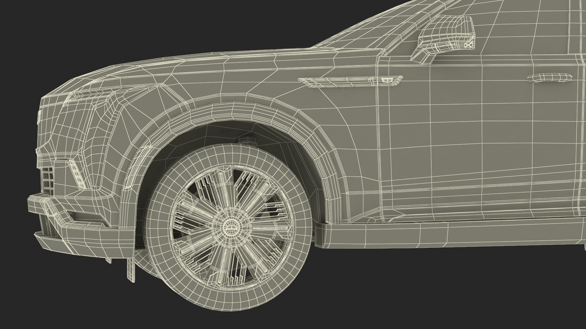 Cadillac Escalade IQ 2025 Summit White Rigged for Maya 3D model