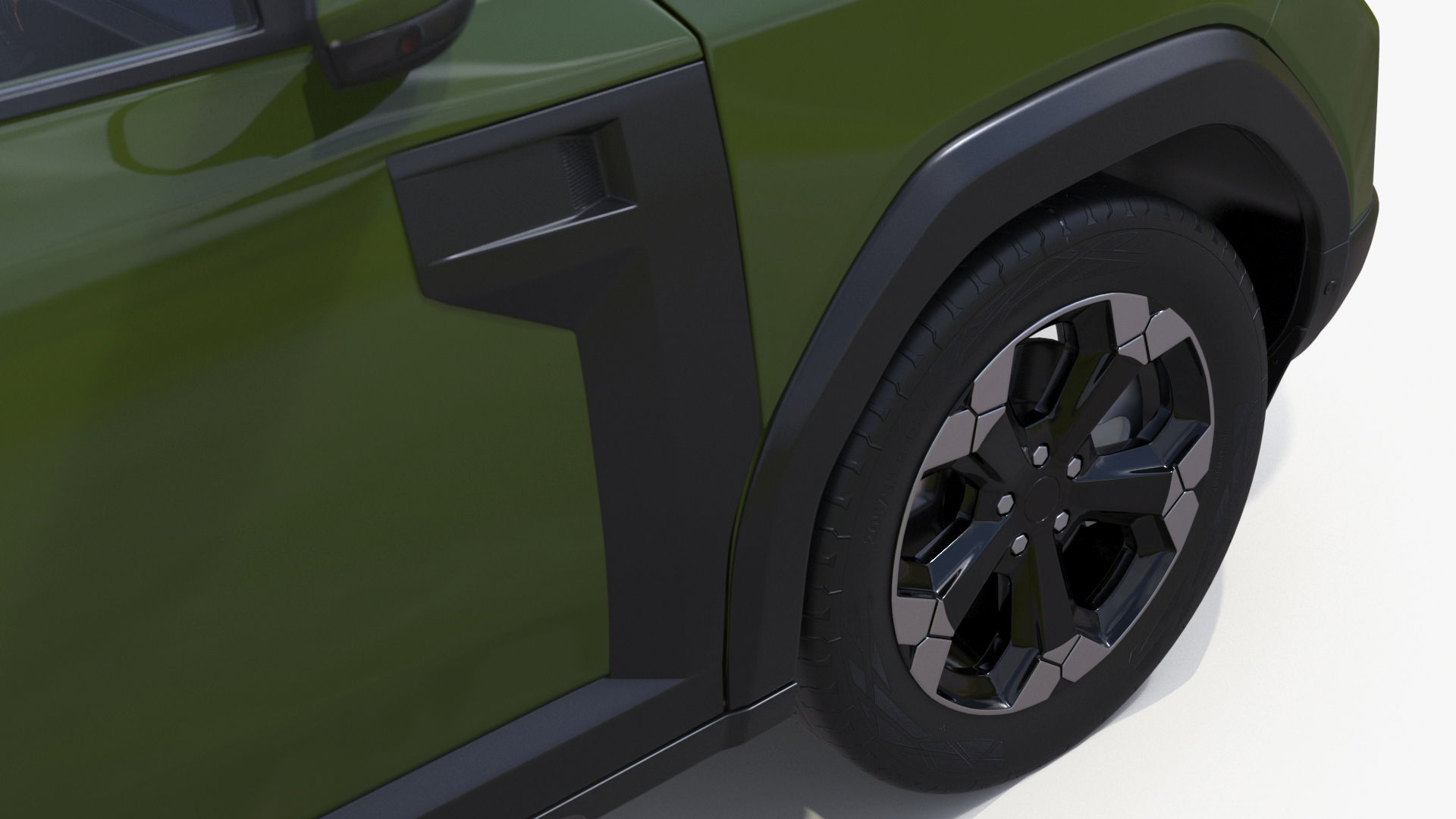 Modern Crossover SUV Simplified Green 3D