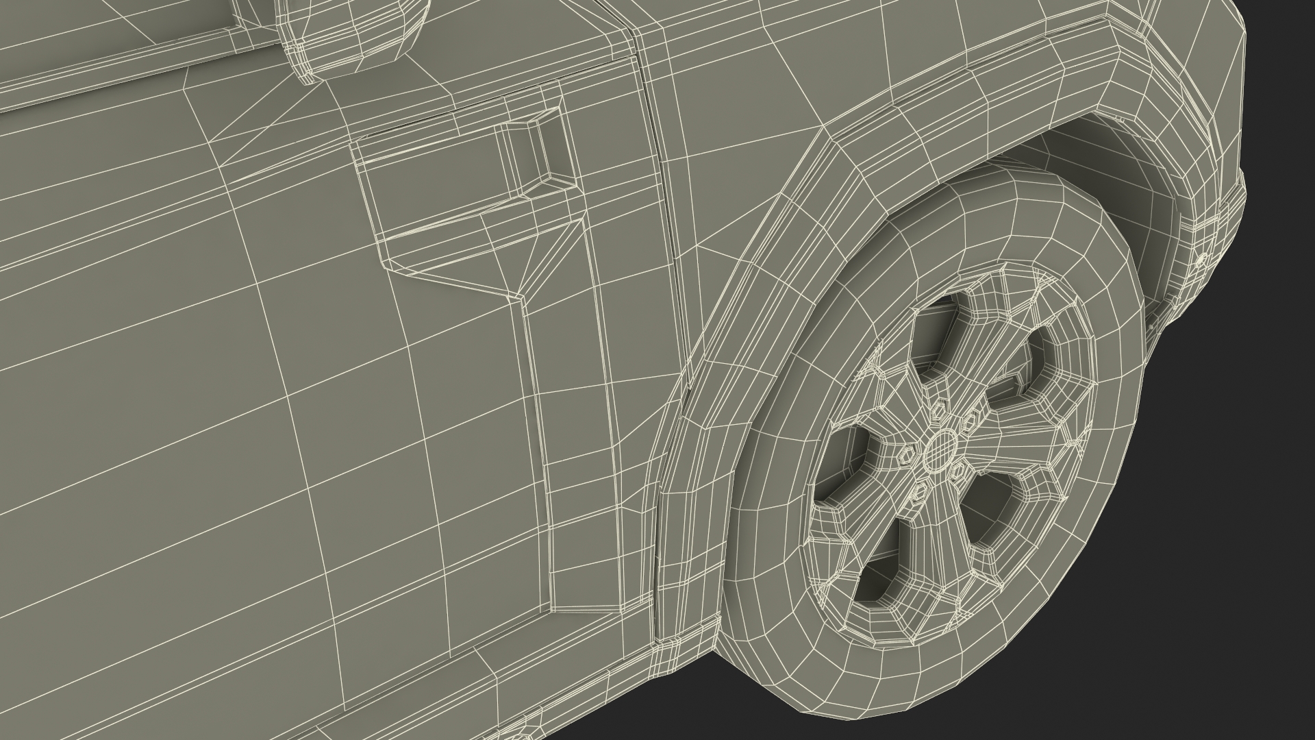 Modern Crossover SUV Simplified Green 3D