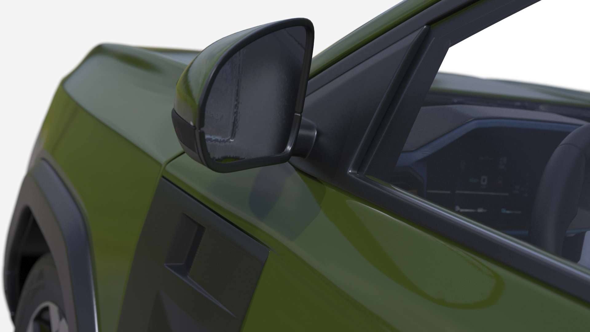 Modern Crossover SUV Simplified Green 3D