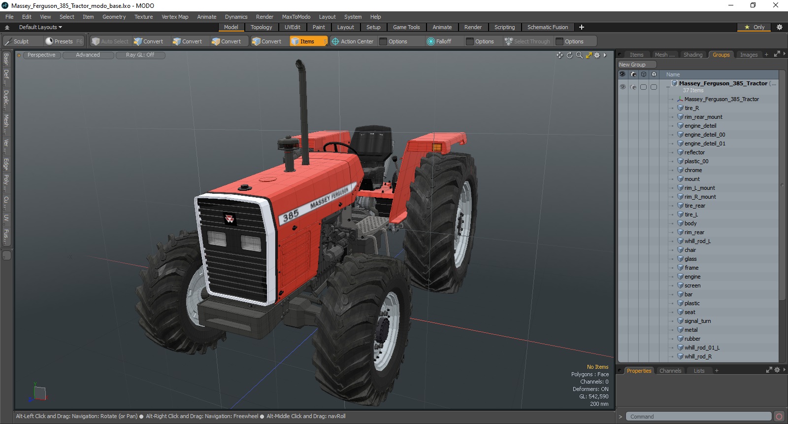 Massey Ferguson 385 Tractor 3D