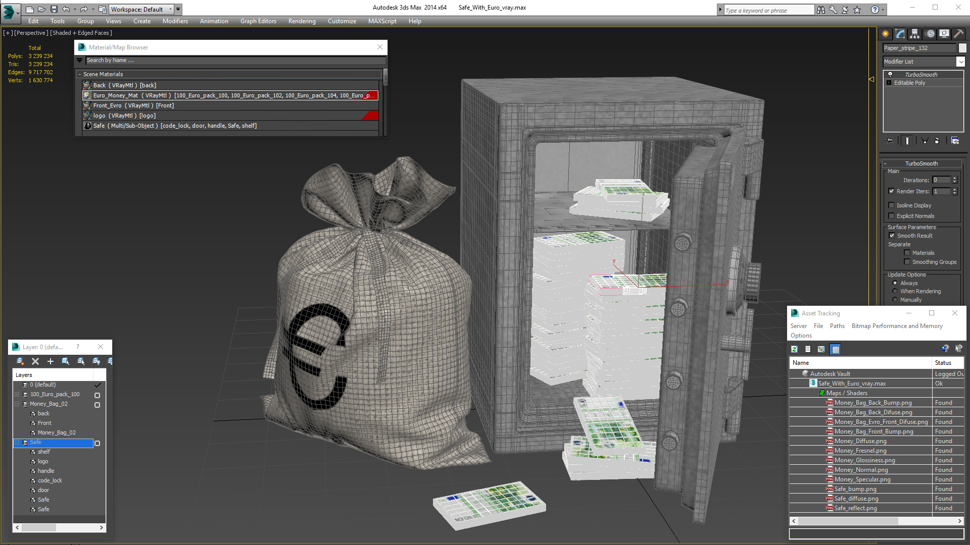 Safe With Euro 3D model